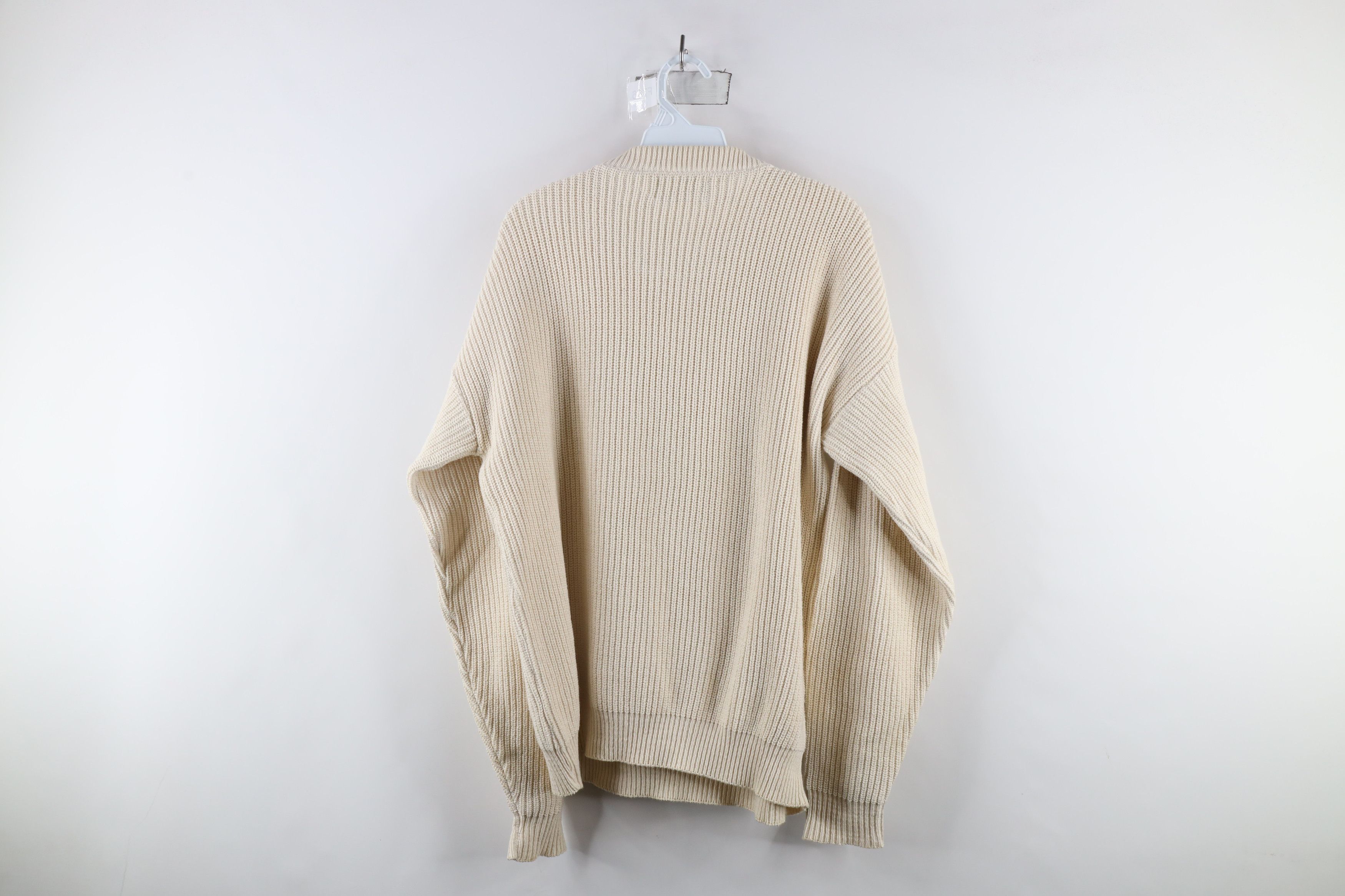 Vintage Vintage 90s Streetwear Monogram Cotton Ribbed Knit Sweater Size US XL / EU 56 / 4 - 10 Thumbnail