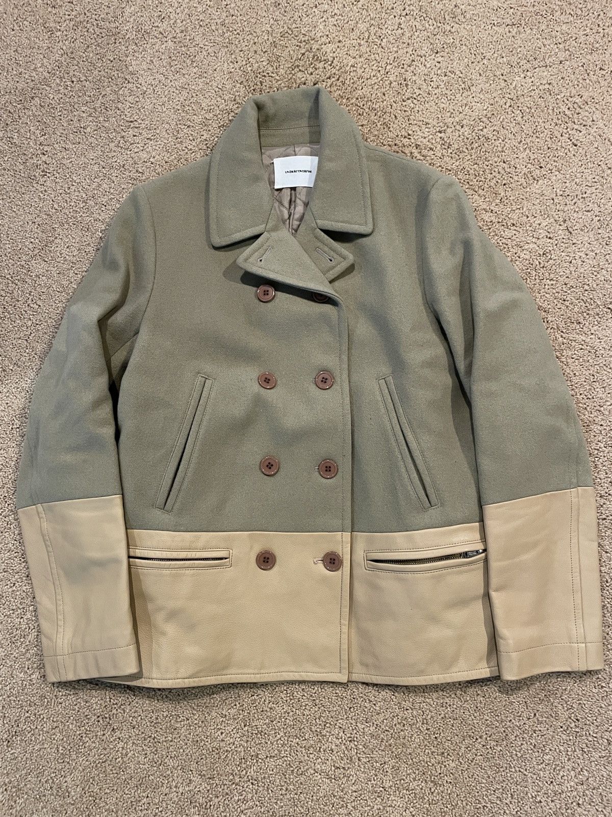 Undercover Undercover Half Leather Peacoat Size US M / EU 48-50 / 2 - 1 Thumbnail