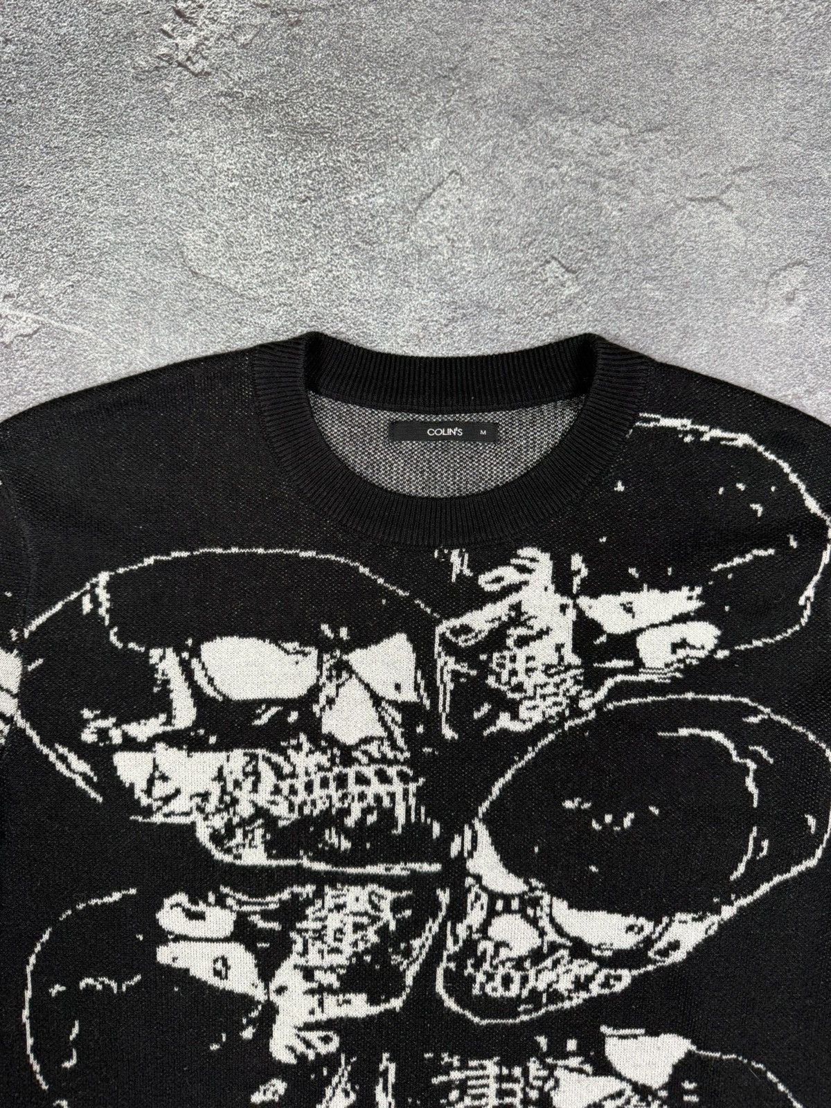If Six Was Nine Colin's Skulls Knitted Sweater Size M Avant Garde Owens Size US M / EU 48-50 / 2 - 6 Thumbnail