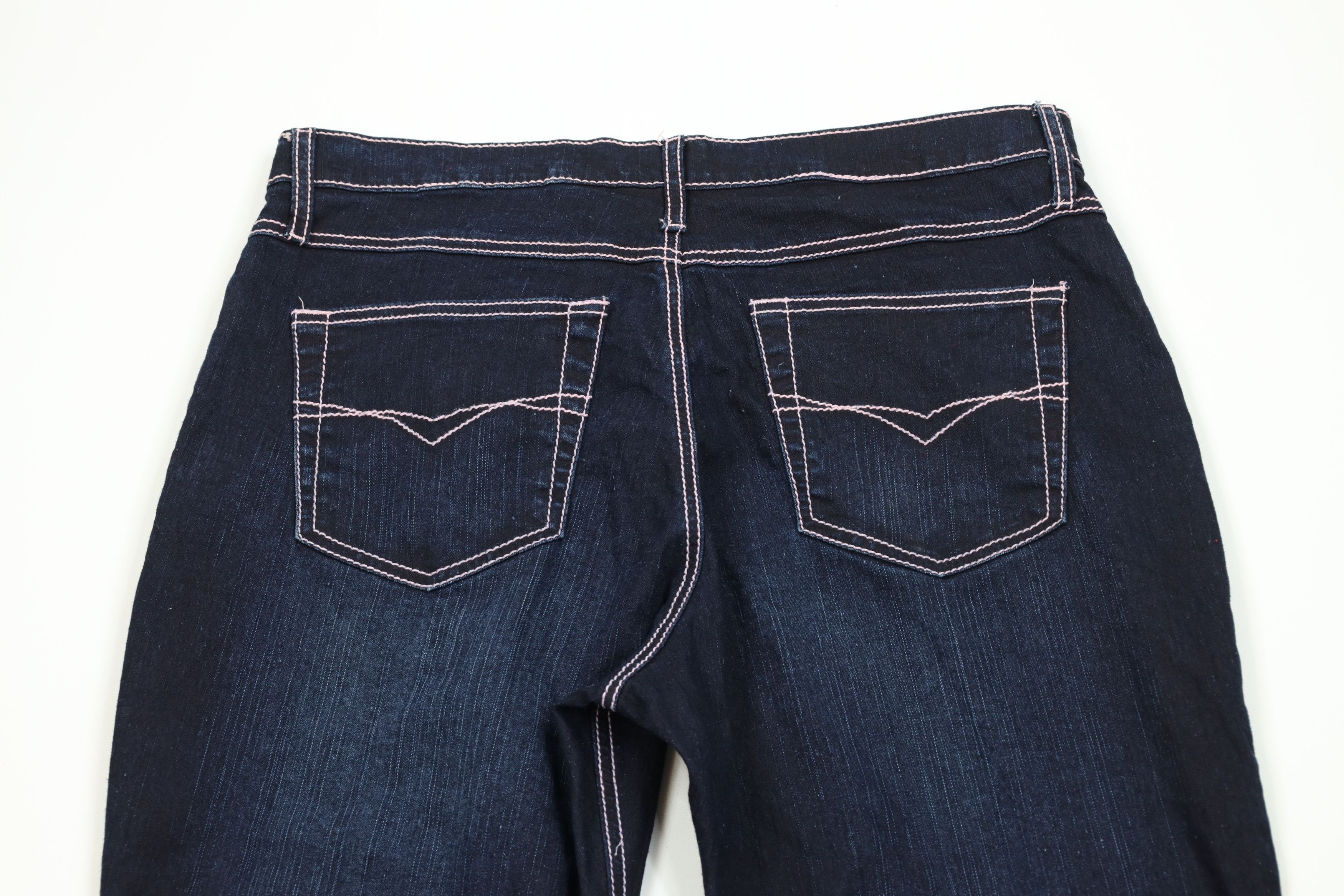 Vintage Vintage 90s Y2K Babydoll Stretch Flared Wide Leg Jeans Size 38" / US 16 / IT 52 - 9 Thumbnail