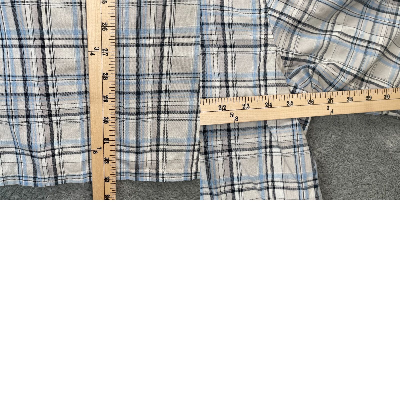 Dickies Dickies Shirt Mens 2XL Gray Plaid Cotton Short Sleeve Button Up Workwear Size US XXL / EU 58 / 5 - 8 Thumbnail