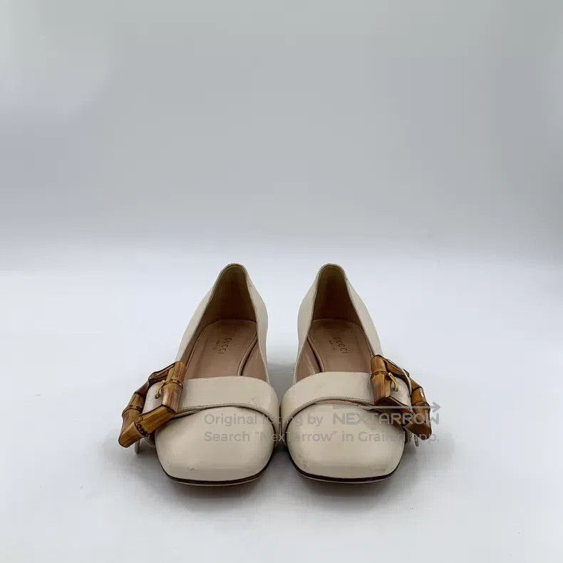 Gucci Gucci Beige bamboo joint buckle round toe casual single sh Size US 5 / IT 35 - 3 Thumbnail