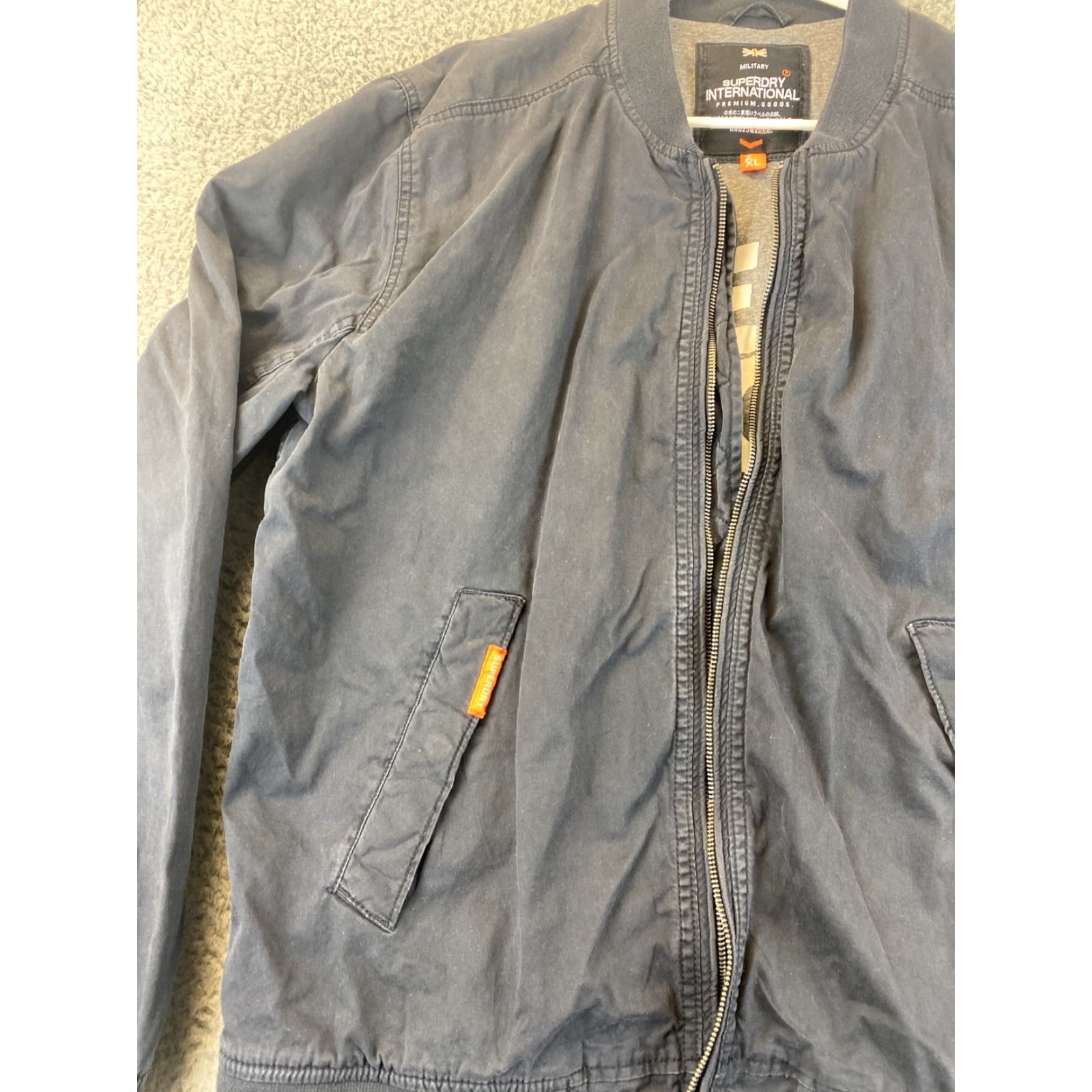 Superdry Superdry International Bomber Jacket Men's 2XL Lined Faded Black Fit / 62-7 Size US XXL / EU 58 / 5 - 2 Thumbnail