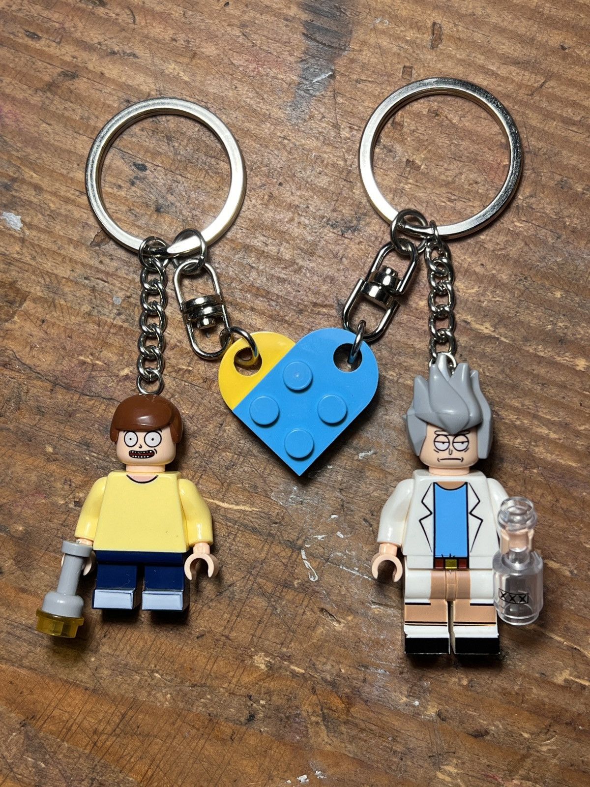Cartoon Network rick and morty minifigure matching keychain keyring Size ONE SIZE - 3 Thumbnail