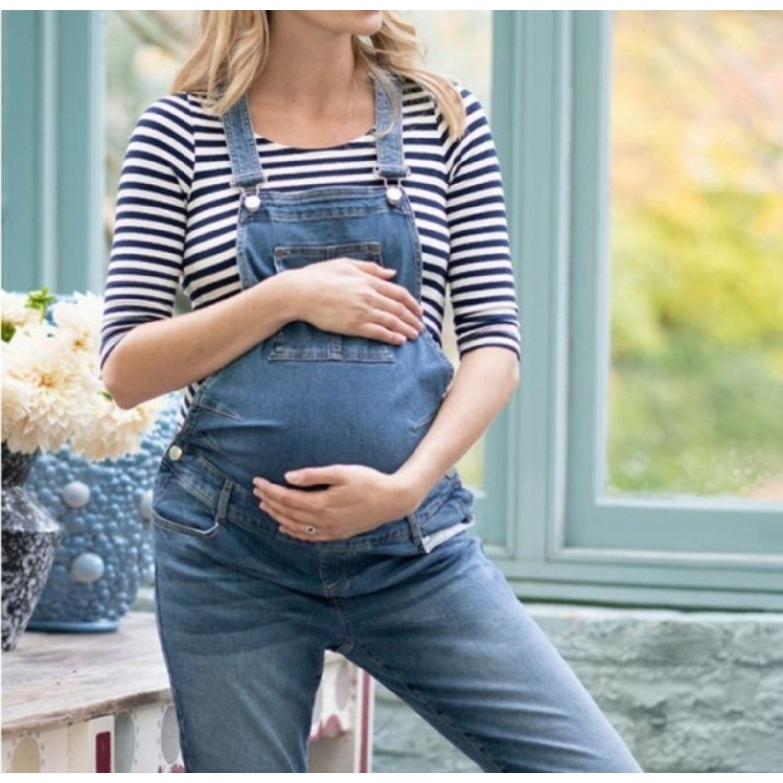 Other Seraphine Maternity Overall Denim Dungarees Trav Light 6 Size US L / EU 52-54 / 3 - 1 Thumbnail