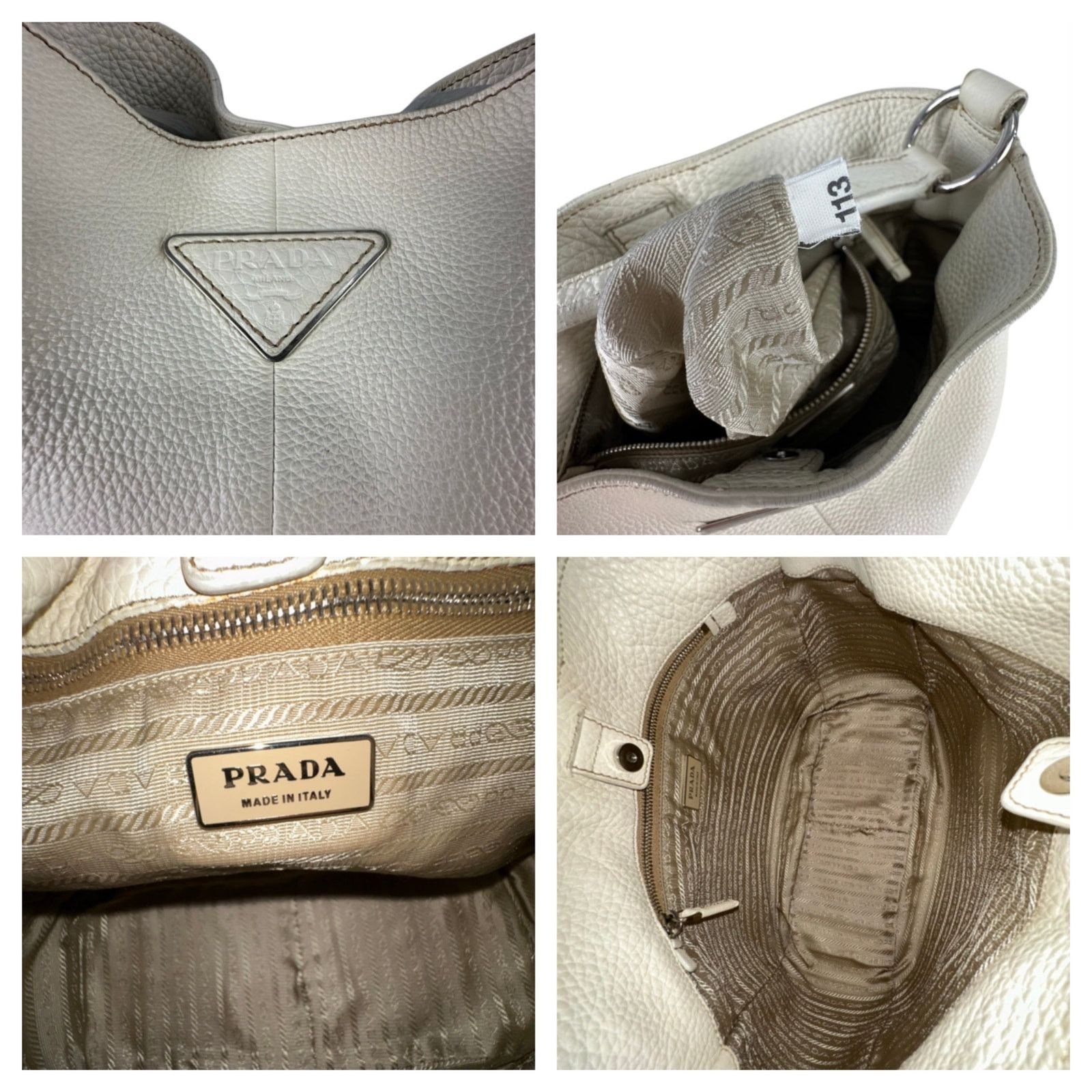 Prada Prada Leather Hobo Bag Size ONE SIZE - 7 Thumbnail