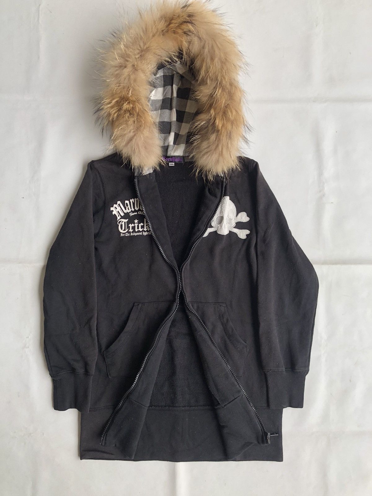 If Six Was Nine Japanese Poem Skull Zipp Fur Hoodie Ifsix Punk Rock Style Size US M / EU 48-50 / 2 - 2 Thumbnail