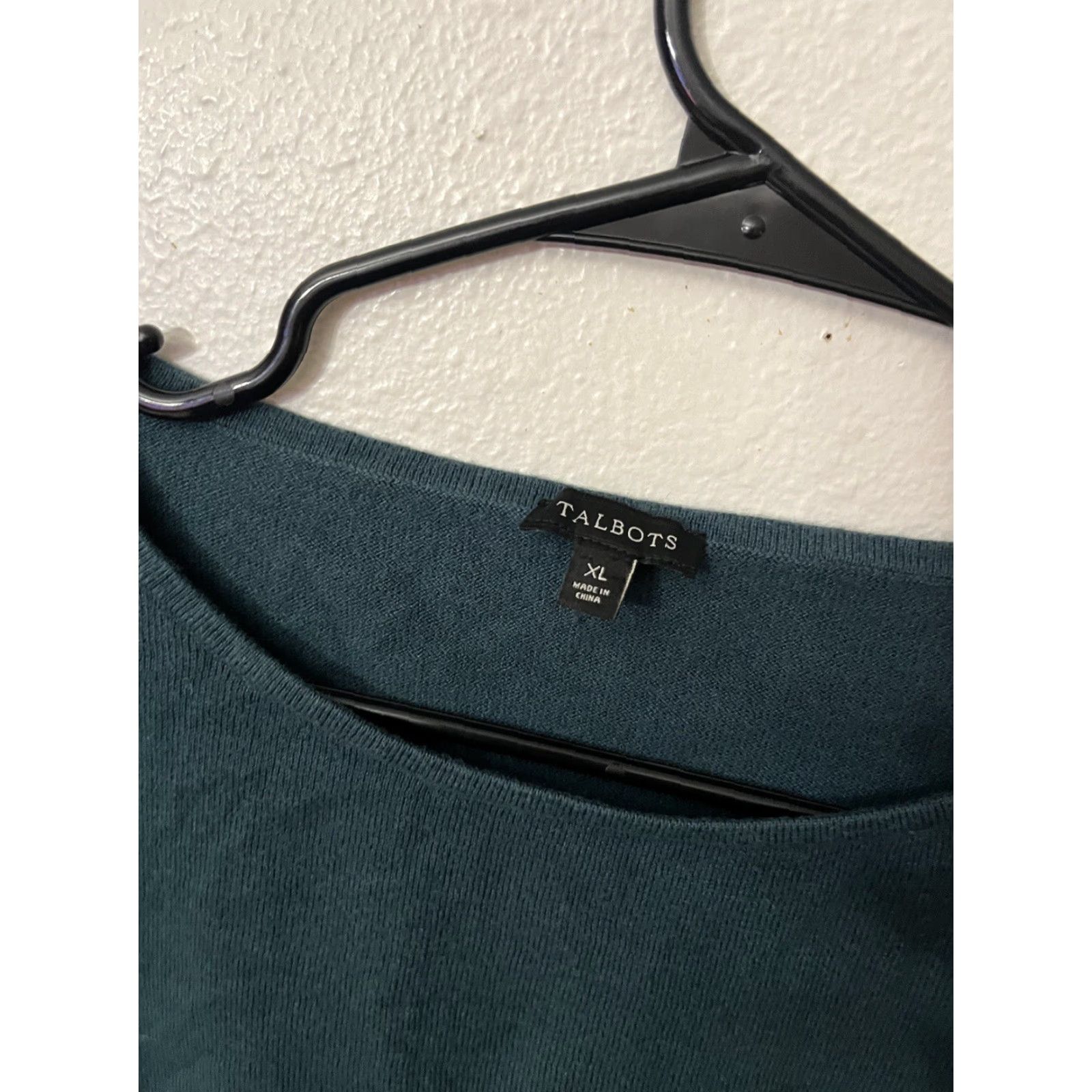 Talbots VINTAGE Talbots Women's Pullover Sweater Long Sleeve XL Teal Cotton Blend Knit Casual Size XL / US 12-14 / IT 48-50 - 2 Thumbnail