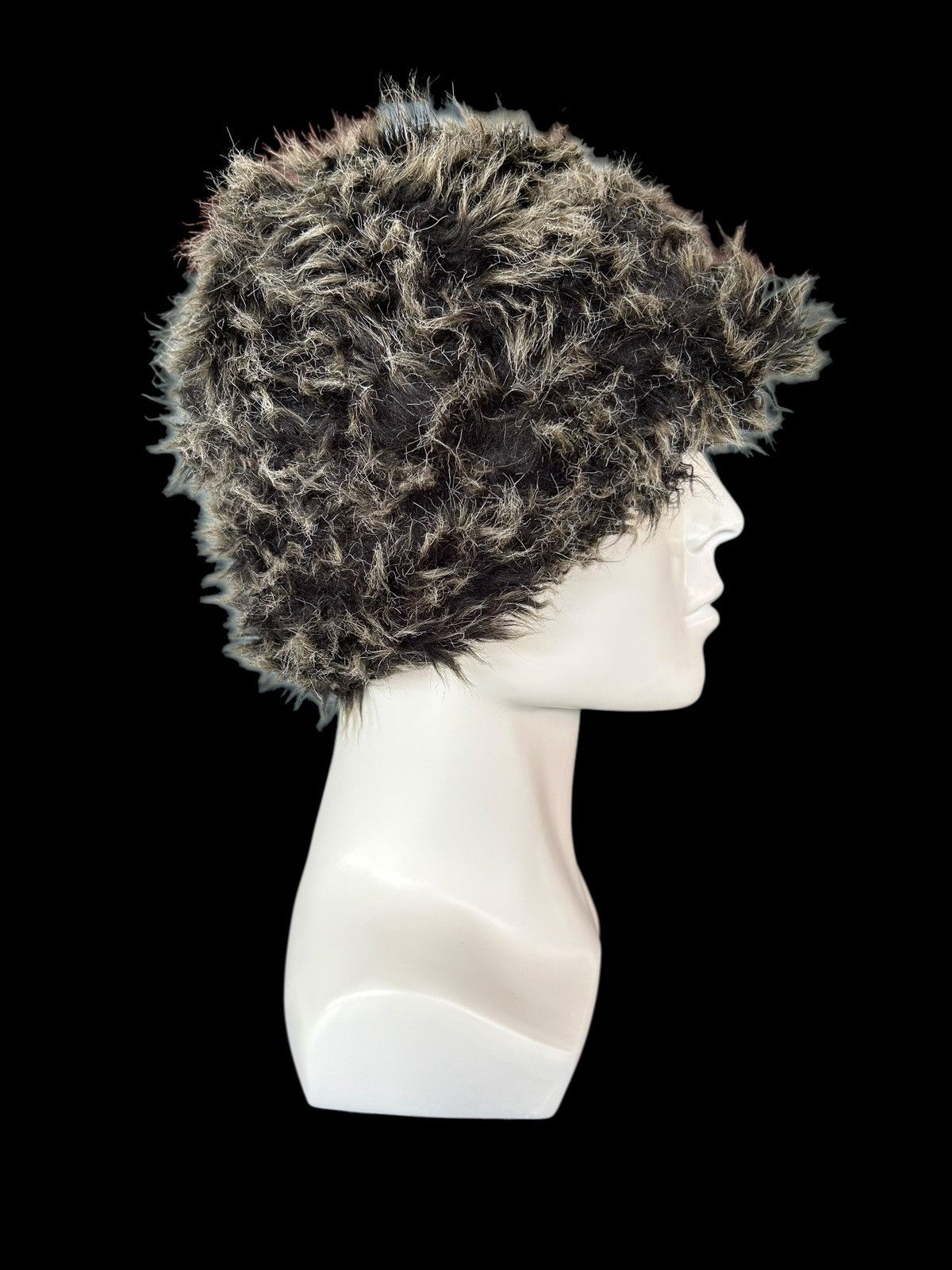 Japanese Punk Bondage Style Fur Hairy Beanie Hats Rare🎌☠️☠️