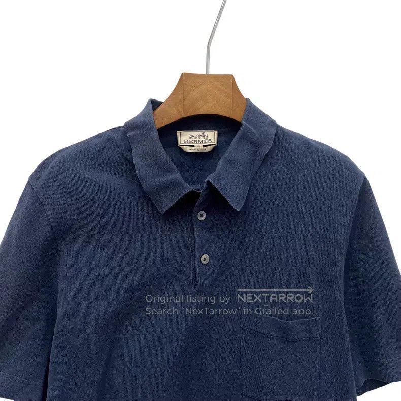 Hermes Hermes Navy Blue Polo Shirt Size US M / EU 48-50 / 2 - 3 Thumbnail