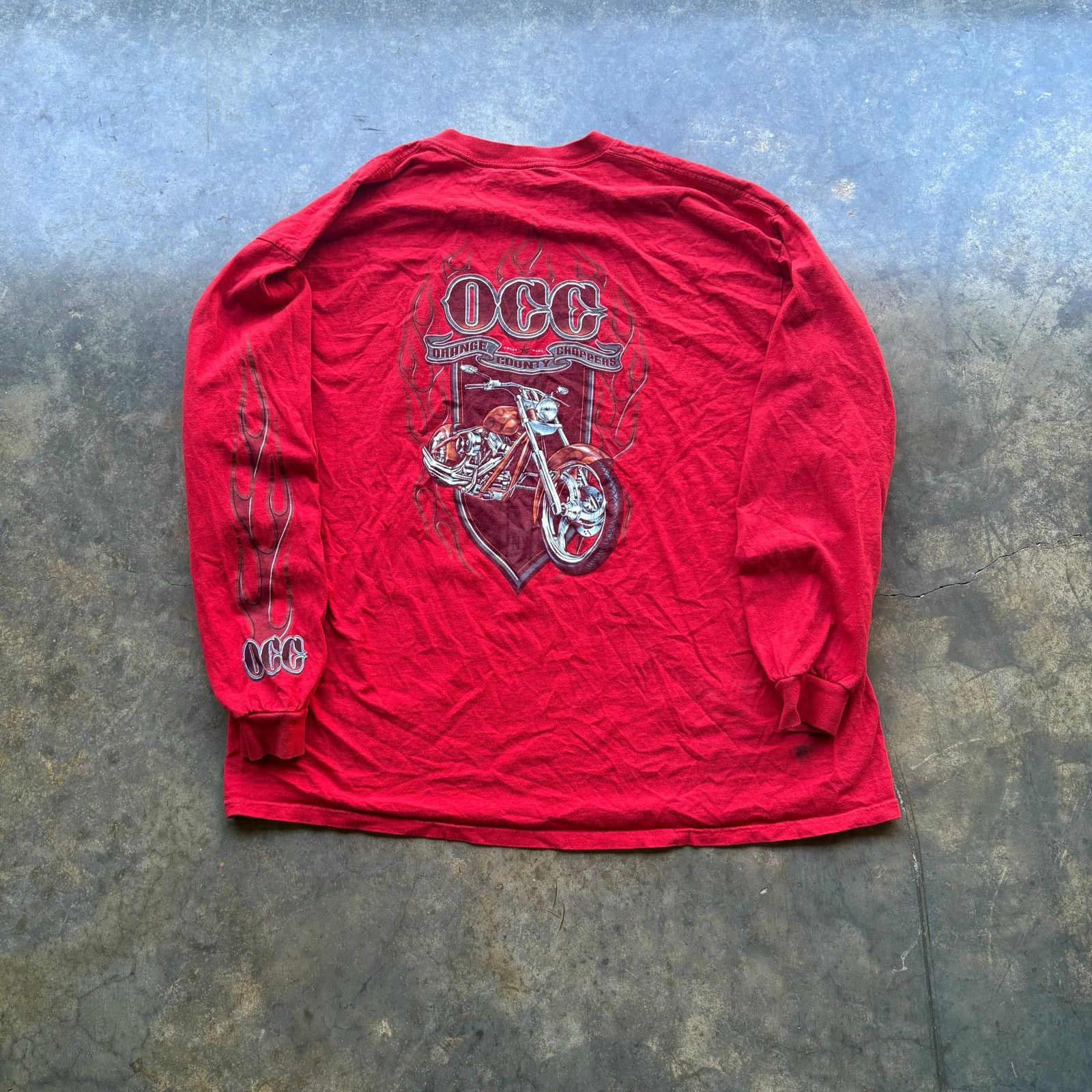 Harley Davidson Vintage West Coast Choppers Style Long Sleeve Biker T-shirt Size US L / EU 52-54 / 3 - 6 Thumbnail