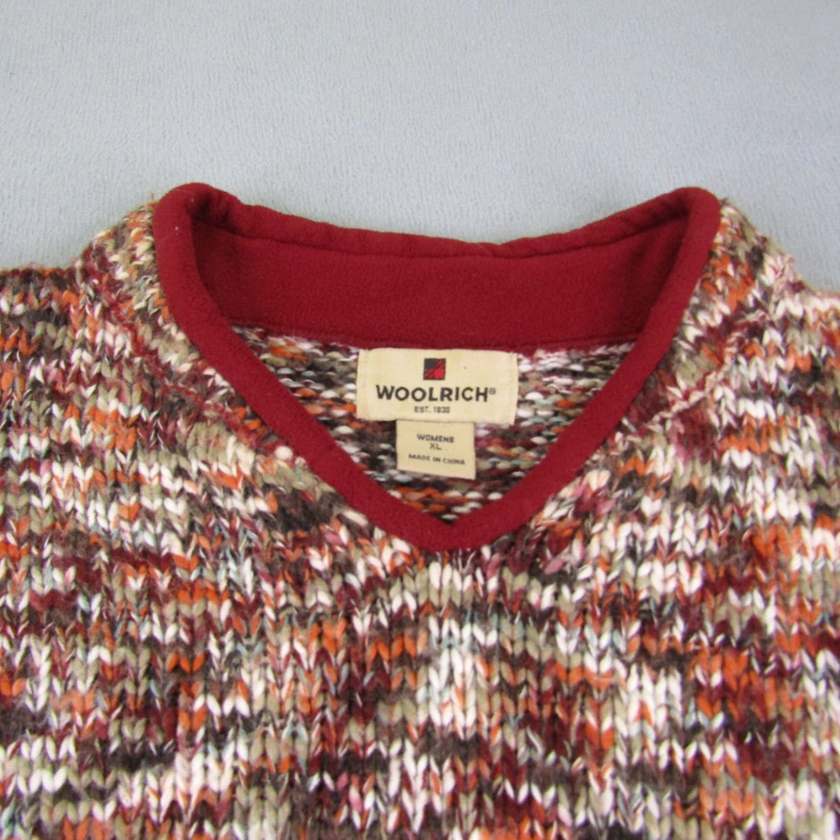 Vintage Woolrich Sweater Women Adult XL Red Wool Blend Knit Mock Neck Pullover Outdoor Casual Size XL / US 12-14 / IT 48-50 - 2 Thumbnail
