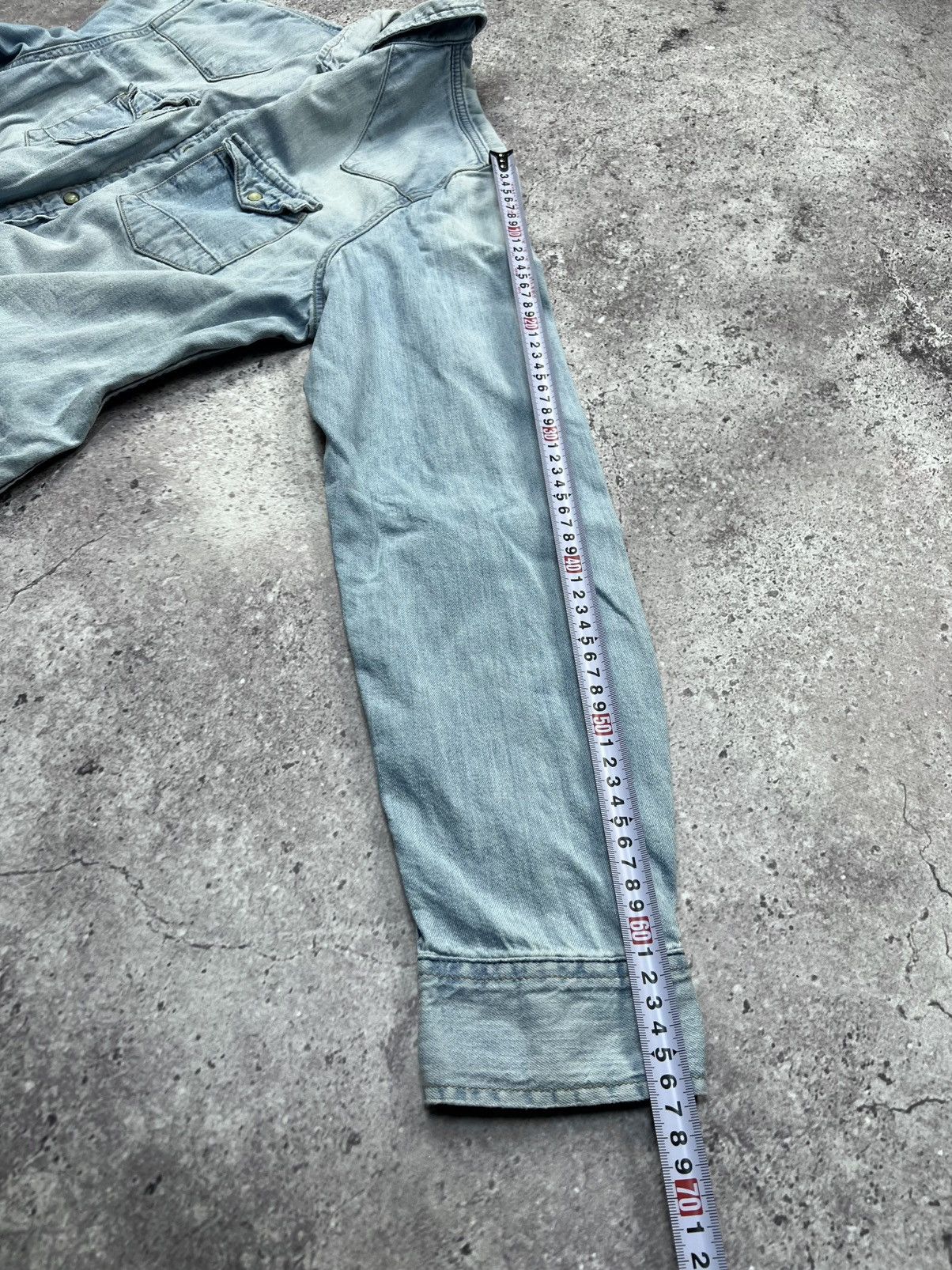 Allsaints Allsaints Vintage Denim Western Snap Labour Shirt y2k jeans Size US XL / EU 56 / 4 - 10 Thumbnail