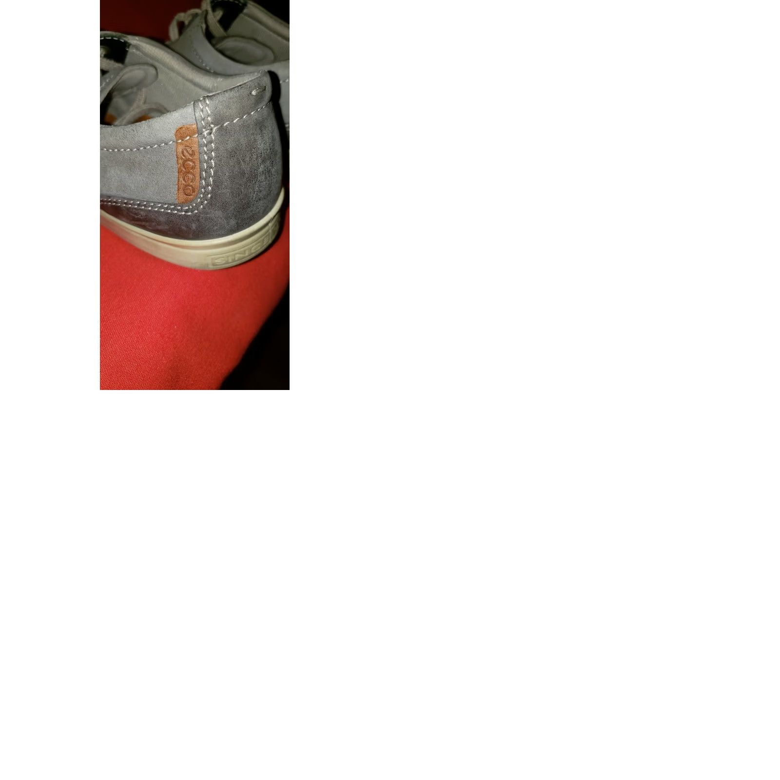 Ecco Ecco Soft 7 Tie Gray Nubuck Leather Low Top Sneaker Women's Sz10-10.5M 41EU Size M / US 6-8 / IT 42-44 - 9 Thumbnail