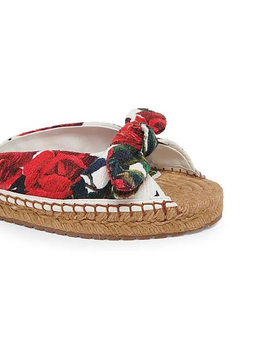 Dolce & Gabbana os11x1225 Floral Cotton-Blend Espadrille Flats in Multicolor Size US 9 / IT 39 - 6 Thumbnail