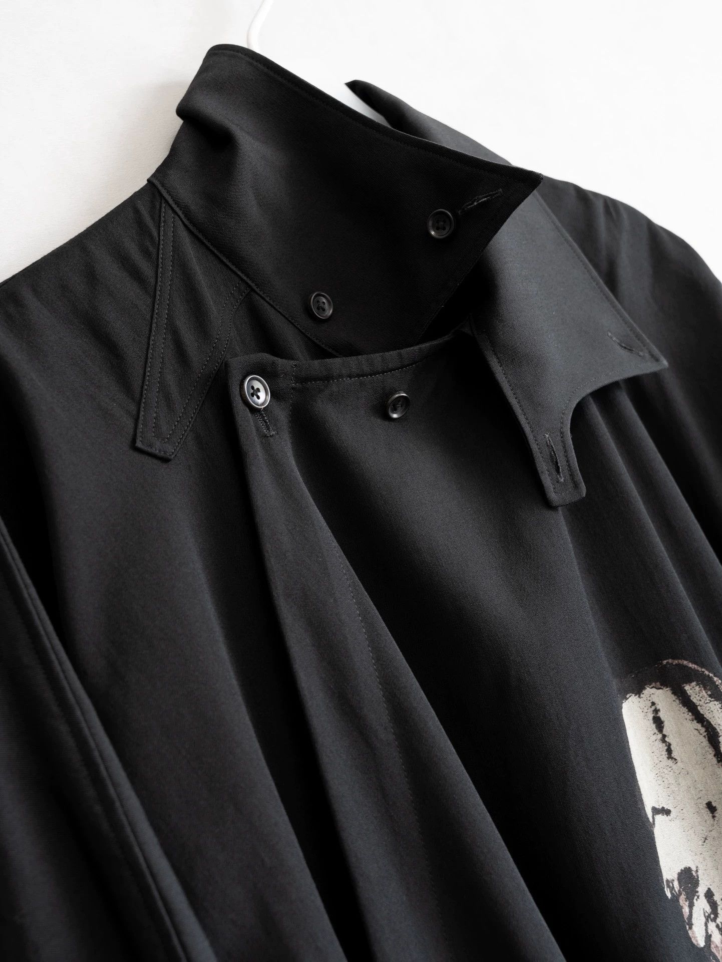 Yohji Yamamoto Yohji Yamamoto 17AW Discharge Print Chinese Robe Size US S / EU 44-46 / 1 - 4 Thumbnail