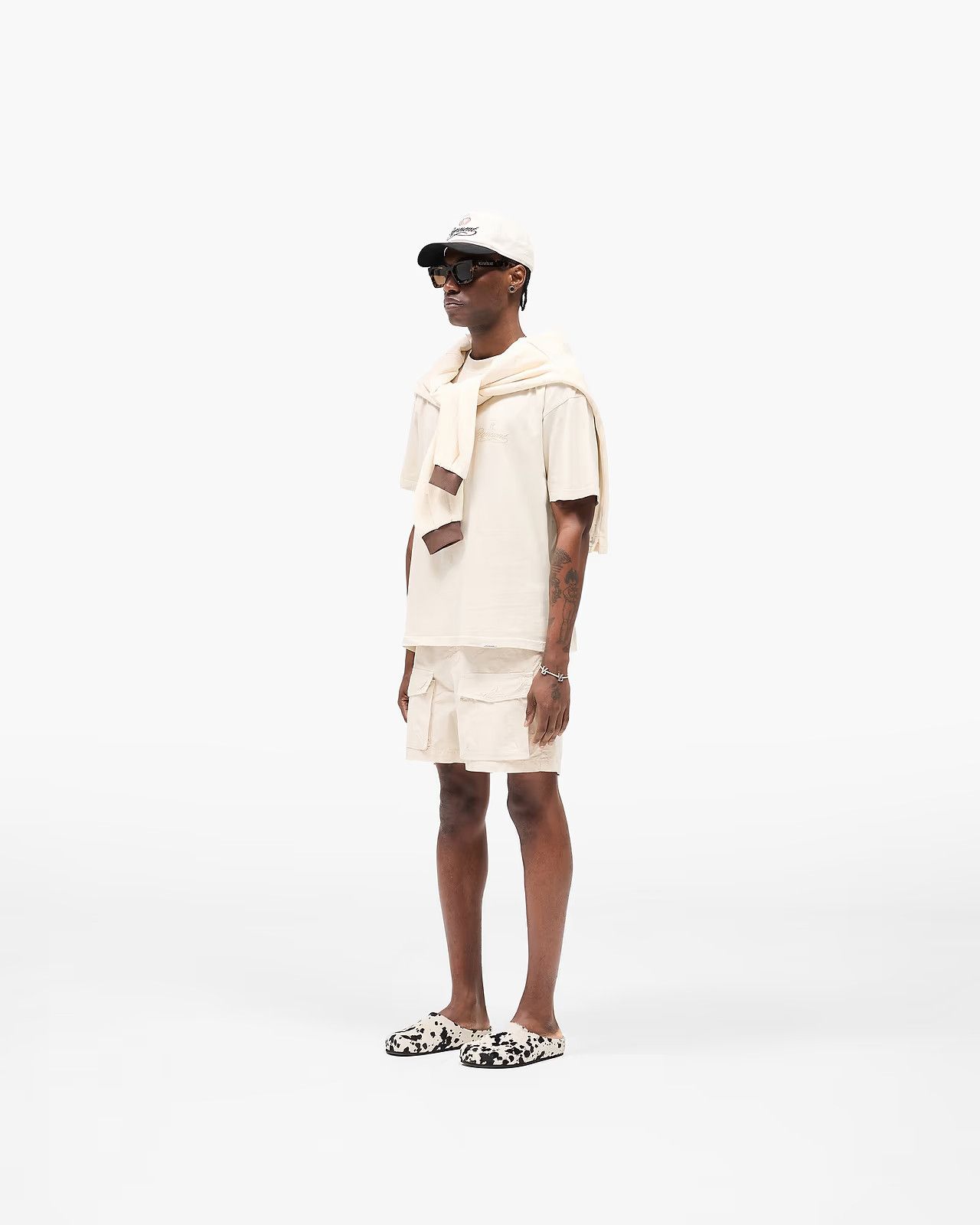 Represent Clo. o1mle1125 Front Pocket Cargo Short in Neutrals Size US 36 / EU 52 - 6 Thumbnail