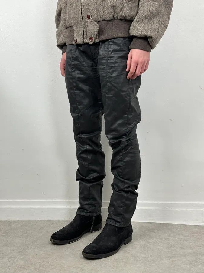 Diesel 2000s Diesel Slim Black Waxed Denim Jeans Size US 30 / EU 46 - 3 Thumbnail