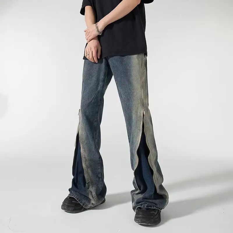 Japanese Brand × Jean Retro loose straight leg micro flared jeans Size US 32 / EU 48 - 1 Thumbnail