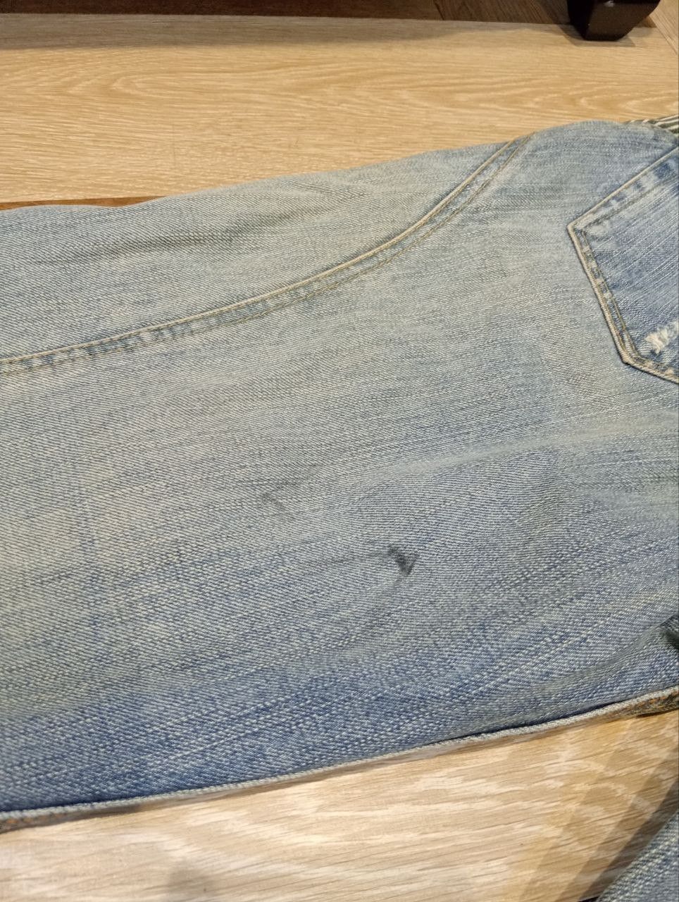 Nicole Club NICOLE CLUB FOR MEN JAPAN BLUE BAGGY DENIM PANTS Size US 35 - 13 Thumbnail
