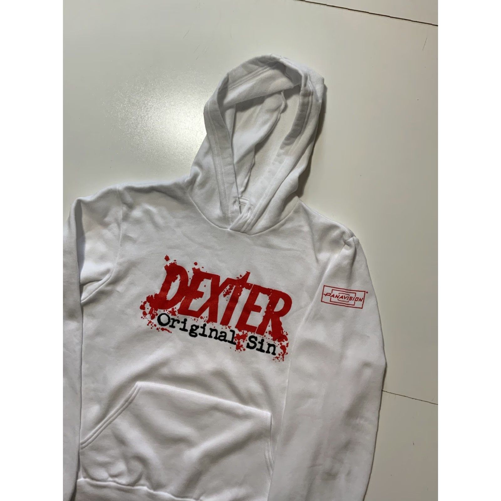 Vintage Dexter Hoodie Sz. S White Promo TV Series Panavision Crime Drama Mystery Unisex Adults Size US S / EU 44-46 / 1 - 3 Thumbnail