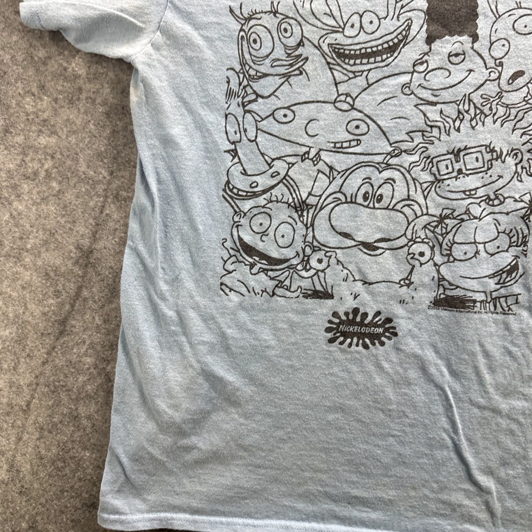 Nickelodeon VINTAGE Nickelodeon Shirt Rugrats Ren & Stimpy 90s Cartoon Tee Mens Small Blue Adult Small Size US S / EU 44-46 / 1 - 4 Thumbnail