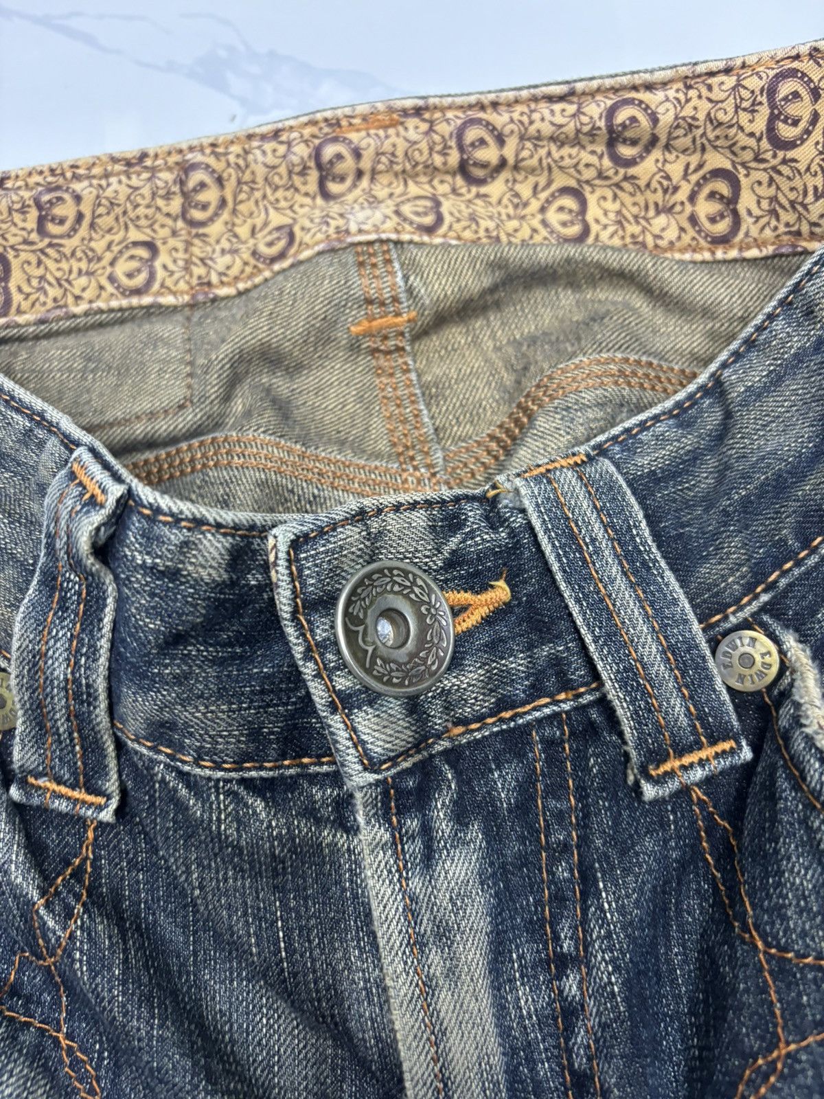 Edwin 💥RARE💥EDWIN BLUE TRIP 503 FADED DISTRESS DENIM JEANS Size US 28 / EU 44 - 10 Thumbnail