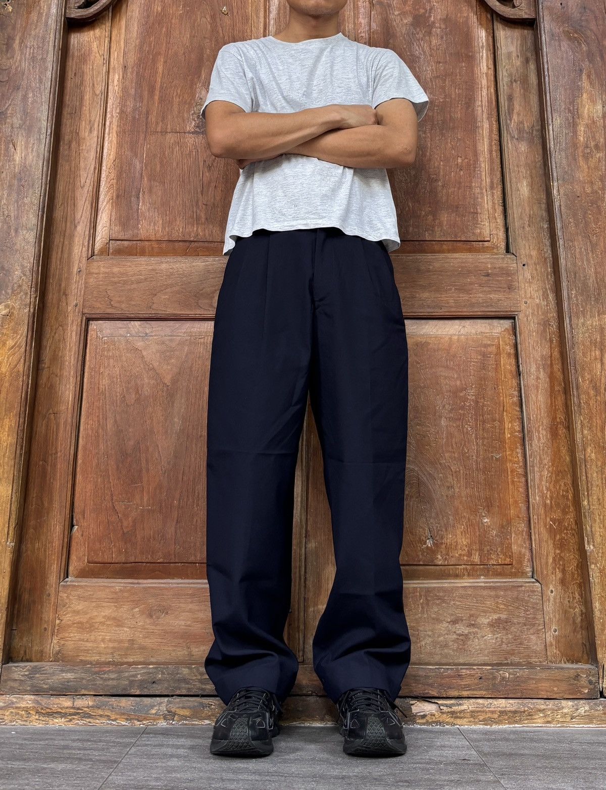 Yohji Yamamoto FREE TAX! Wideleg Cuffed Trousers- 29” Size US 29 - 1 Thumbnail
