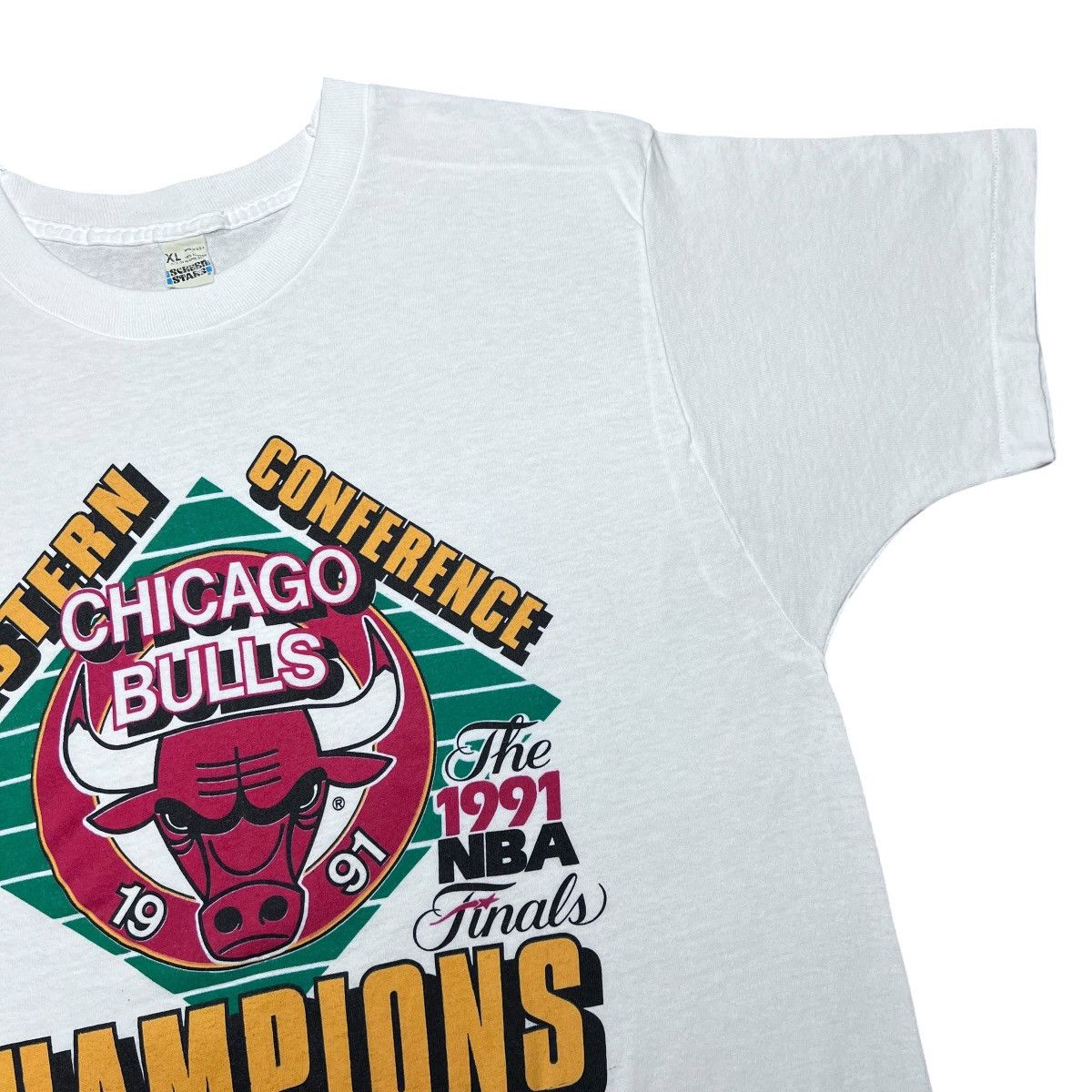 NBA Vtg 1991 NBA Chicago Bulls Eastern Conference Champions Tee Size US XL / EU 56 / 4 - 5 Thumbnail