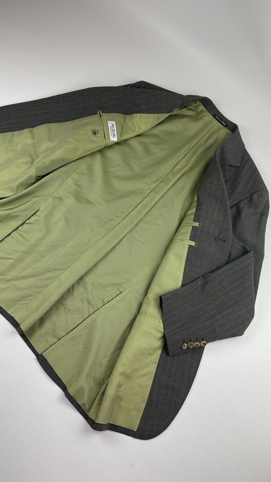 Designer × Pal Zileri Pal Zileri Stripped Single Breasted 3 Btn Suit Size 40R - 8 Thumbnail