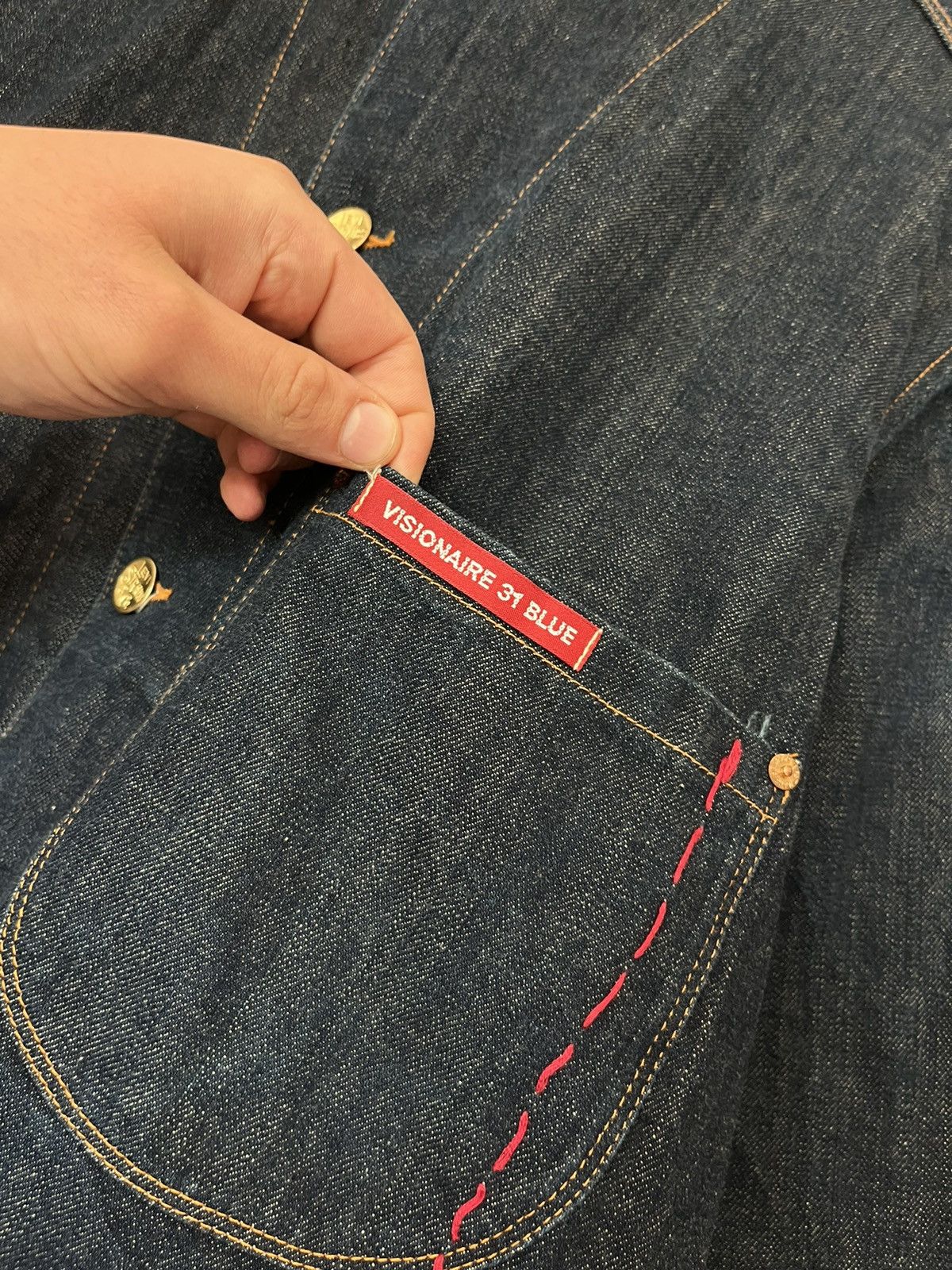 Vintage 1999 Levi's x Visionaire 31 Blue Numbered Denim Coat