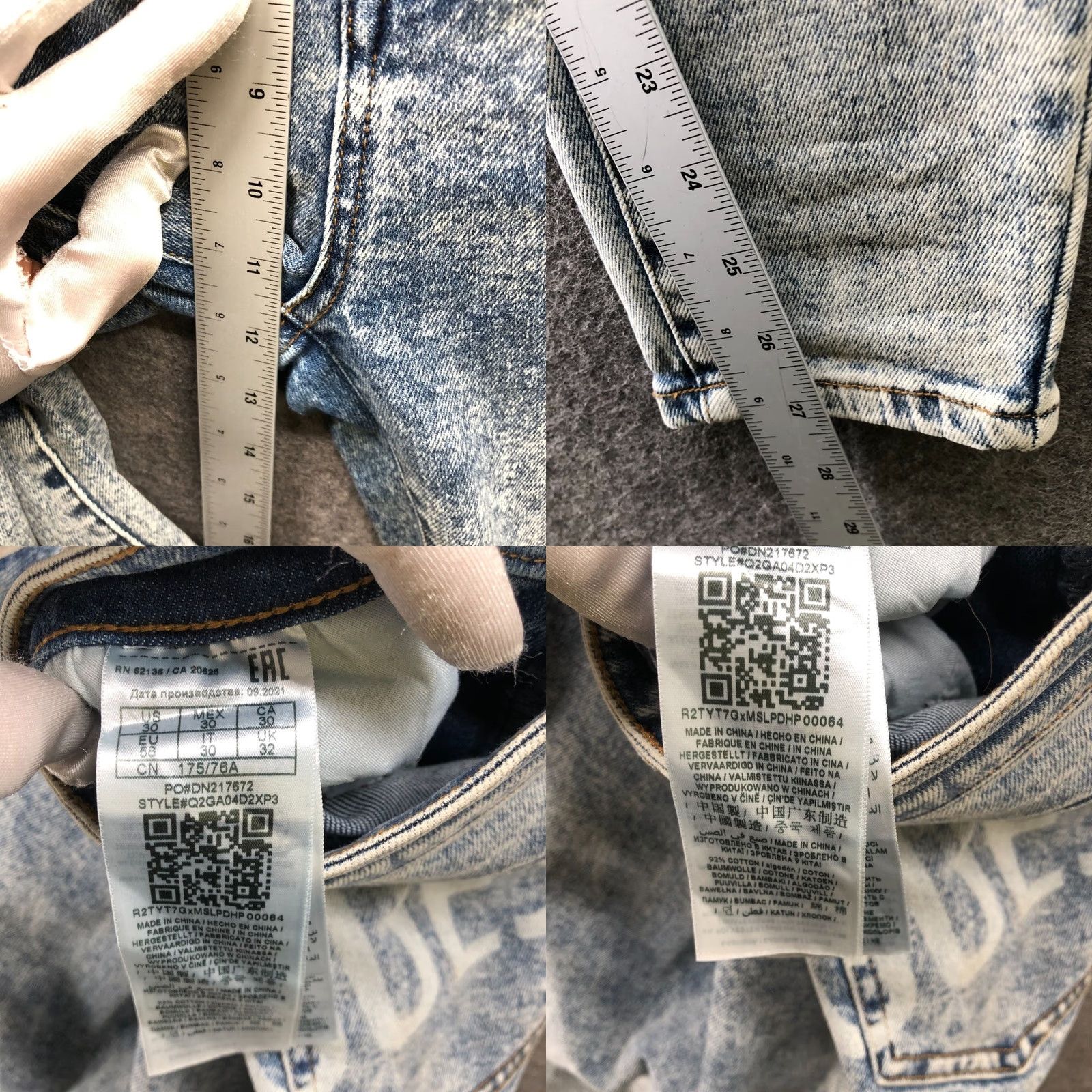 Guess GUESS Denim Skinny Jean Womens 30 Acid Wash High Rise Logo butt Stretch Jeans Size 30" / US 8 / IT 44 - 8 Thumbnail