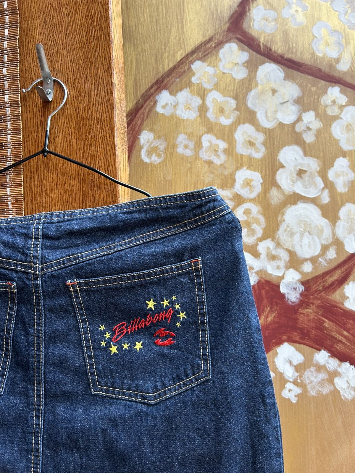 Billabong Y2K Billabong Denim Mini Skirt Size 8 Embroidered Logo Size 27" / US 4 / IT 40 - 4 Thumbnail