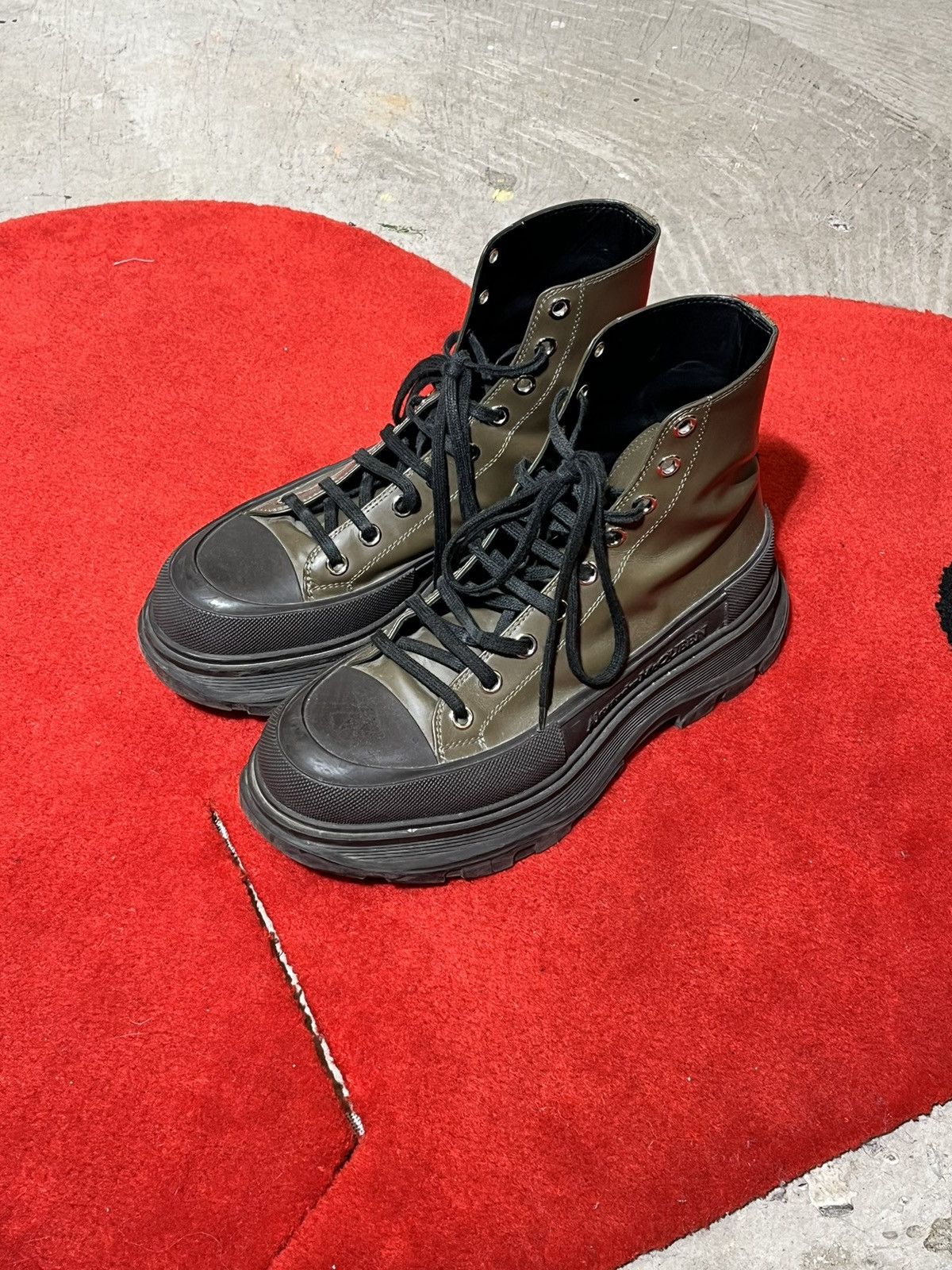Alexander McQueen Alexander McQueen Green Rubber Platform Sneaker Size US 10 / EU 43 - 2 Thumbnail