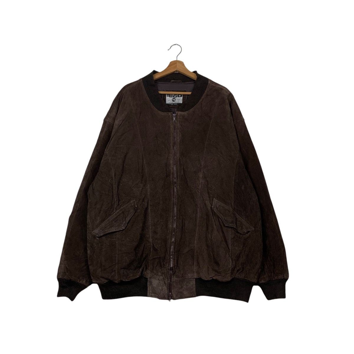 Vintage 90’s RIGO Sportswear Leather Bomber Jacket #2182-C96 Size US XXL / EU 58 / 5 - 1 Thumbnail