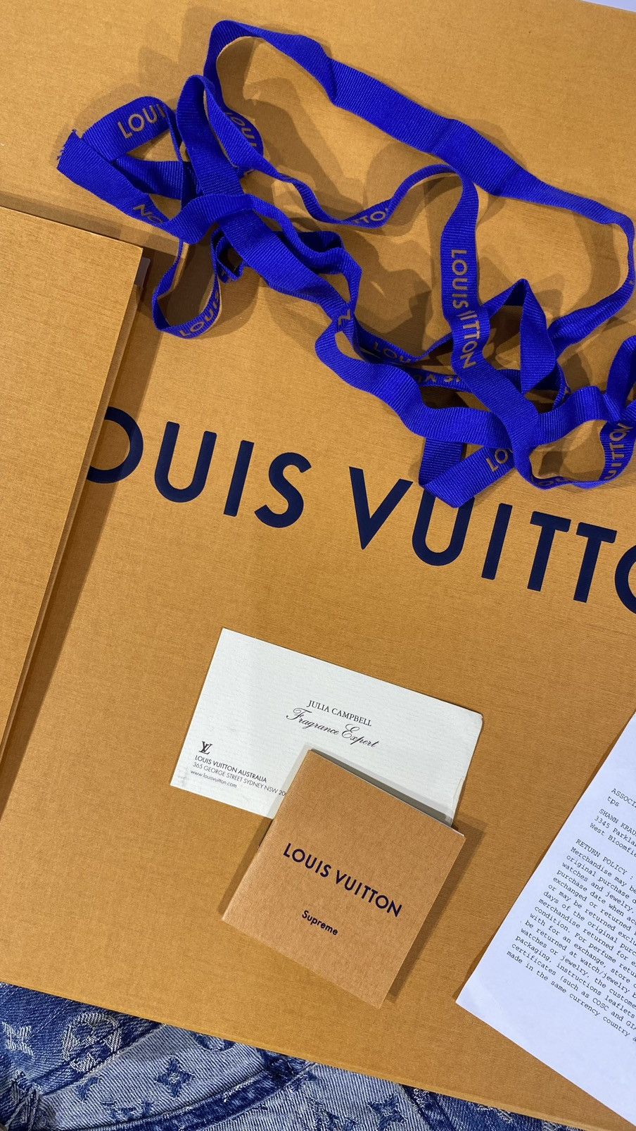Louis Vuitton × Supreme Louis Vuitton X Supreme 32 Overall blue monogram denim Size US 32 / EU 48 - 18 Thumbnail