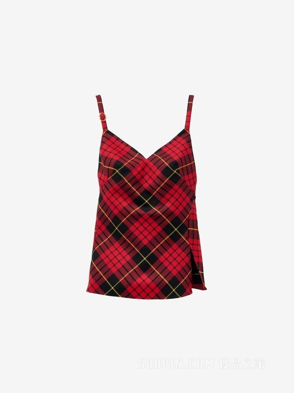 Alexander McQueen o1srvl11e0326 MacQueen Tartan Low Back Тop in Multicolor Size XL / US 12-14 / IT 48-50 - 1 Thumbnail