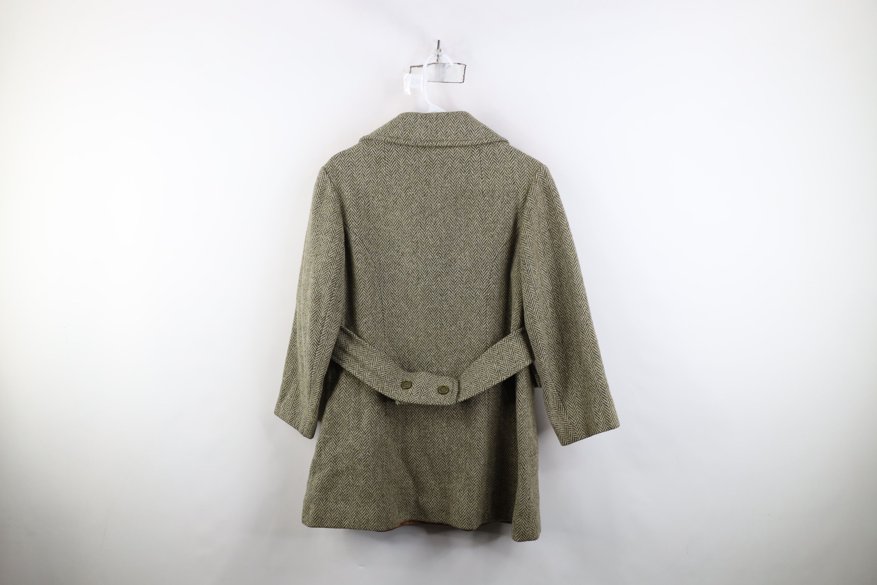 Vintage Vintage 50s Rockabilly Herringbone Coat Jacket Green USA Size L / US 10 / IT 46 - 12 Thumbnail