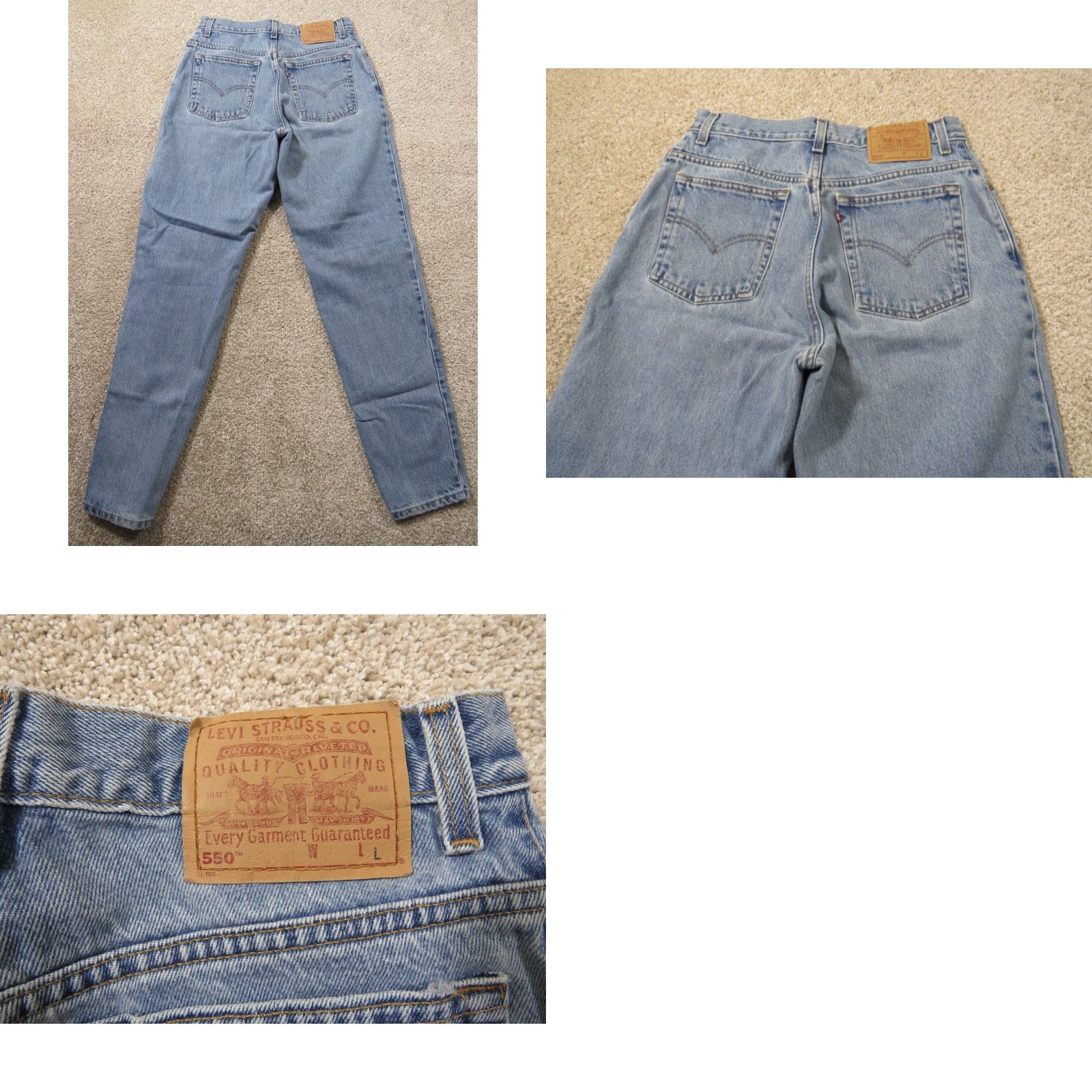 Levi's VINTAGE Levi's 550 Jeans Denim 12 Reg Blue Slim Straight Inseam 32 Women Size 34" / US 12 / IT 48 - 8 Thumbnail