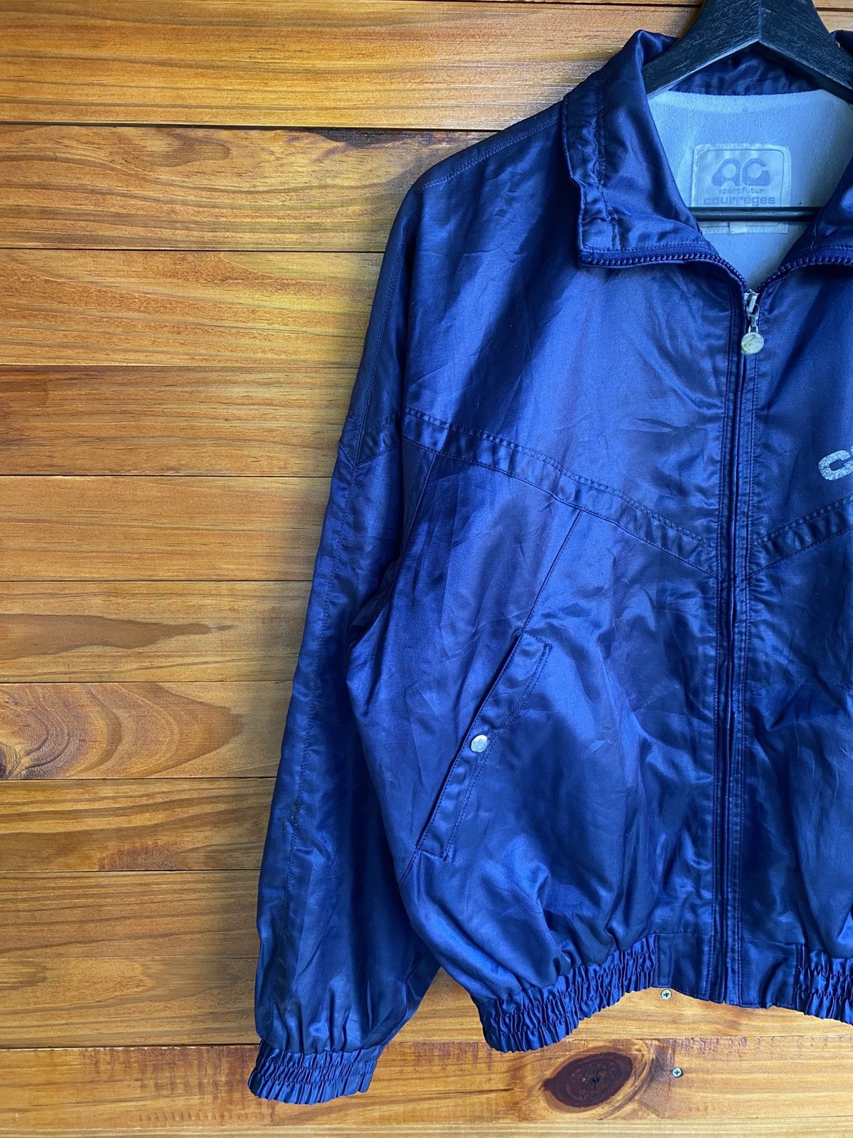 Courreges Vintage Courrèges Paris Sport Futur Windbreaker Jacket Blue Size US L / EU 52-54 / 3 - 7 Thumbnail