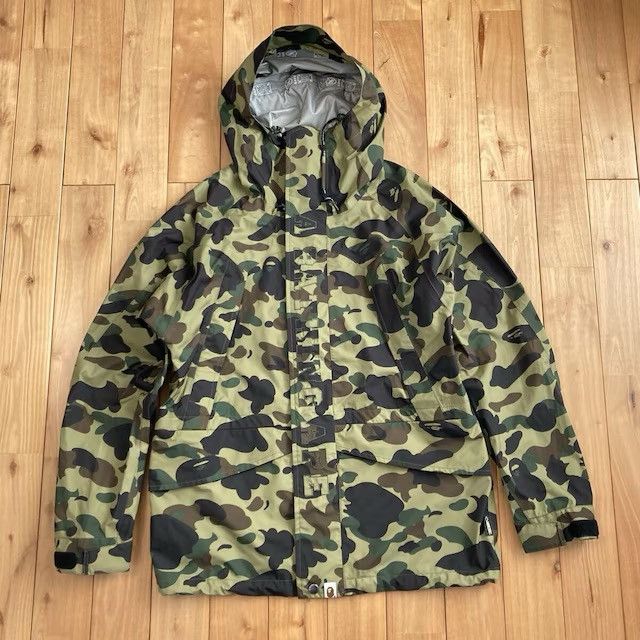 Bape × Goretex BAPE × GORE-TEX 1st camo green hoodie snowboard jacket APE Size US L / EU 52-54 / 3 - 1 Thumbnail