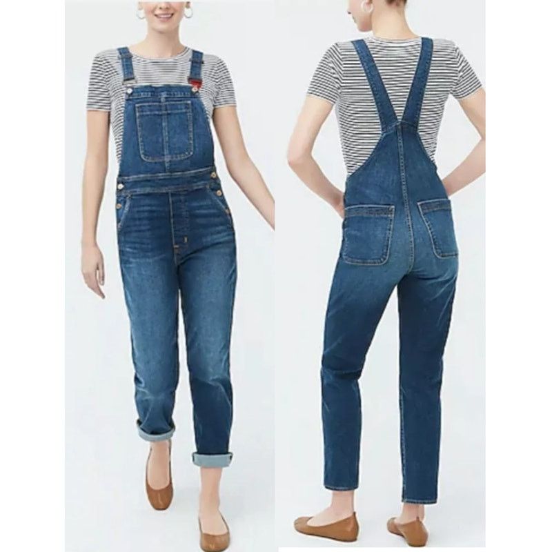 J.Crew J. Crew Factory Denim Overalls Jumpsuit Blue Women's XS Size 24" / US 00 / IT 34 - 2 Thumbnail