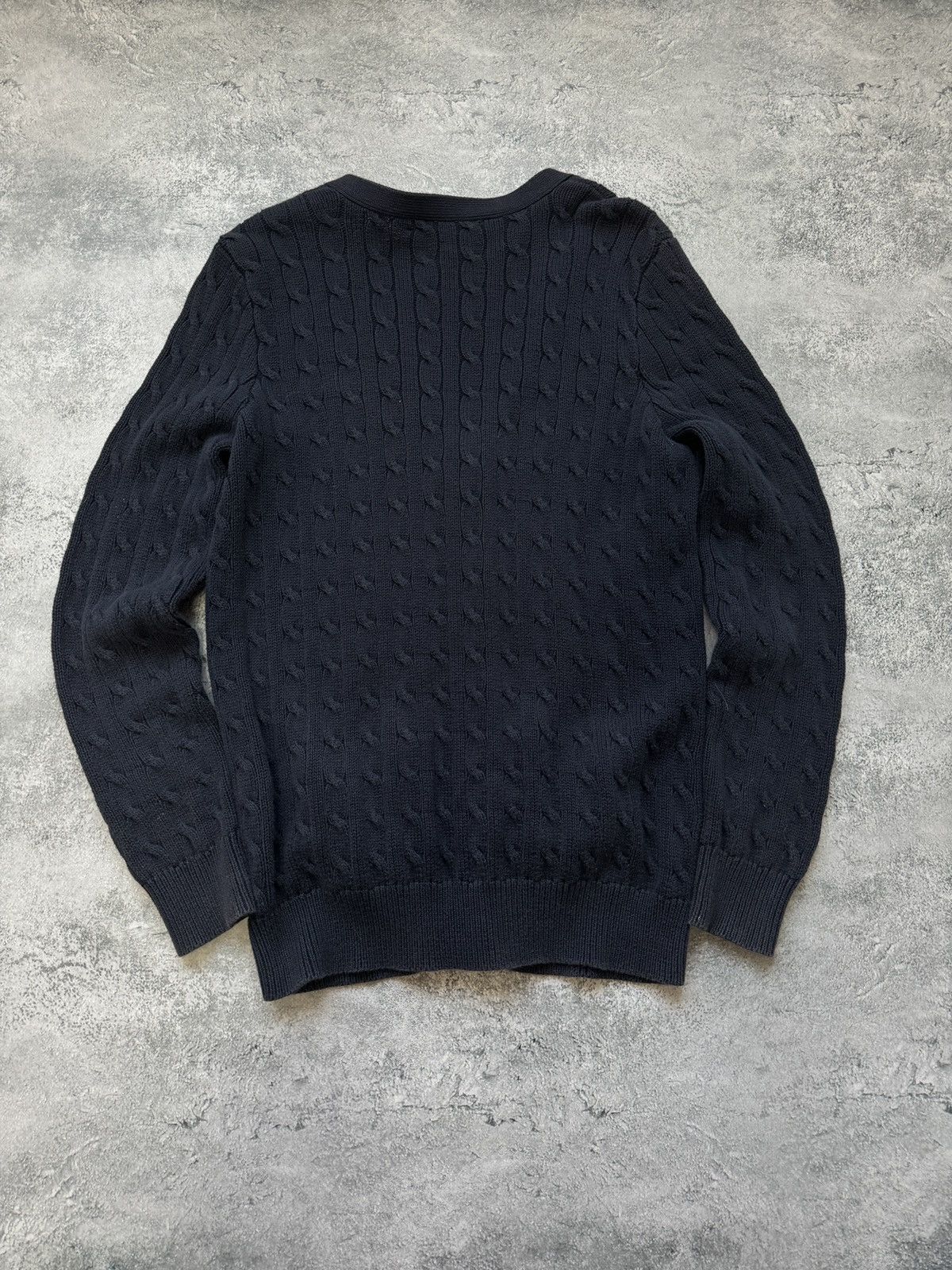 Polo Ralph Lauren × Vintage Vintage Polo Ralph Lauren Cable-Knit Cardigan Dark Blue Size US M / EU 48-50 / 2 - 8 Thumbnail