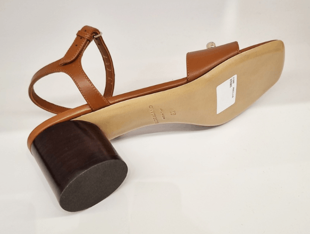 Salvatore Ferragamo o1s1rm0724 Priscilla Leather Sandals in Brown Size US 6.5 / IT 36.5 - 3 Thumbnail