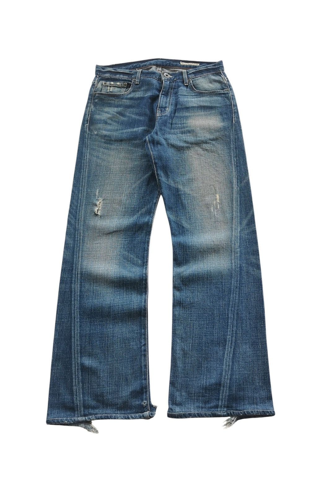 Chip & Pepper Chip Pepper Distressed Flared Twisted Stitch Jeans - 32x31.5 Size US 32 / EU 48 - 1 Thumbnail