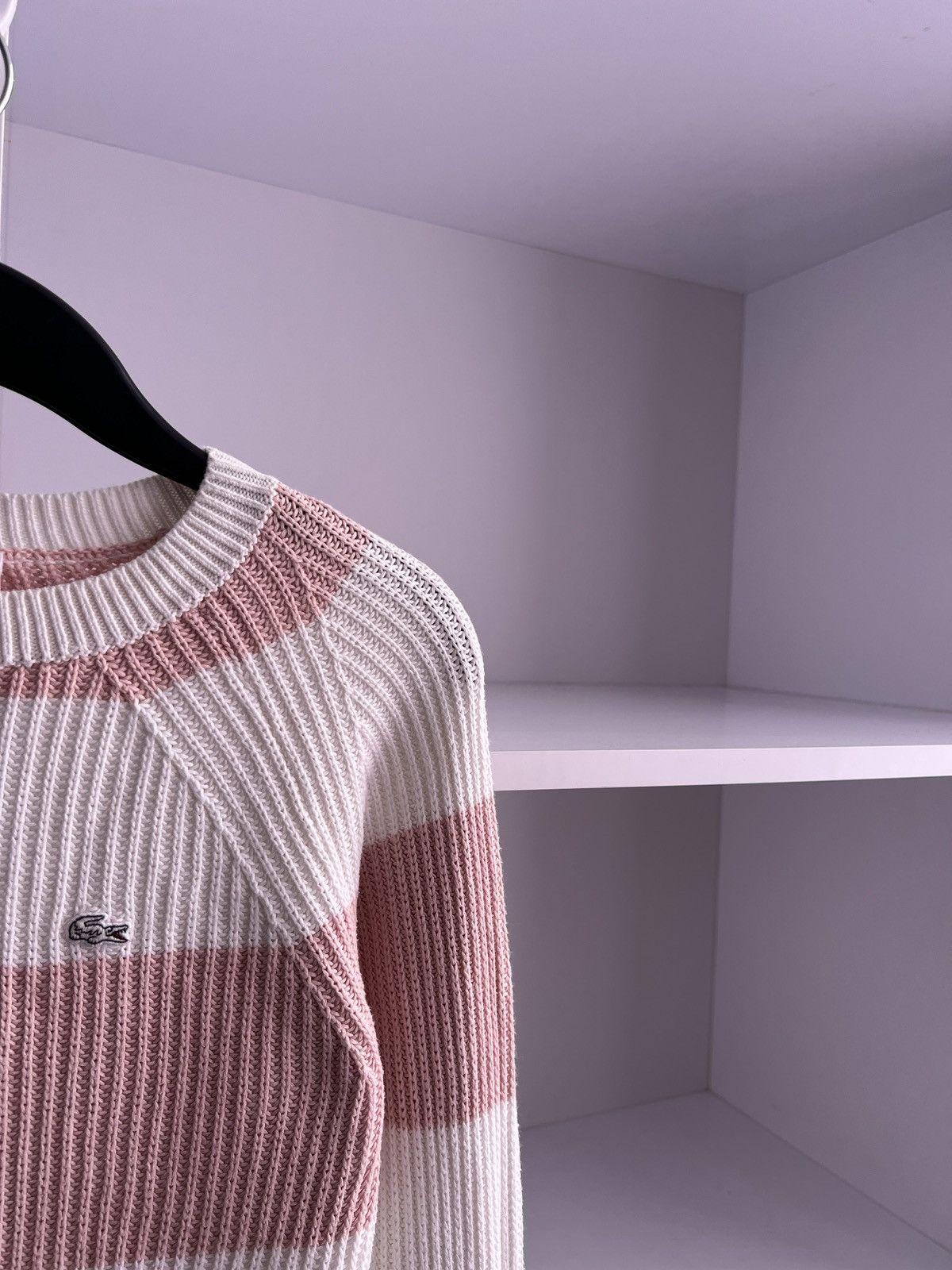 Lacoste × Vintage Vintage Lacoste Live Women’s Striped Knitted Warm Sweater Size XS / US 0-2 / IT 36-38 - 9 Thumbnail