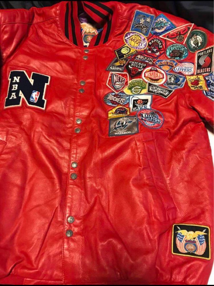 JH Design Jeff Hamilton jh Design NBA ALLleather team logo Jacket Size US XXL / EU 58 / 5 - 4 Thumbnail