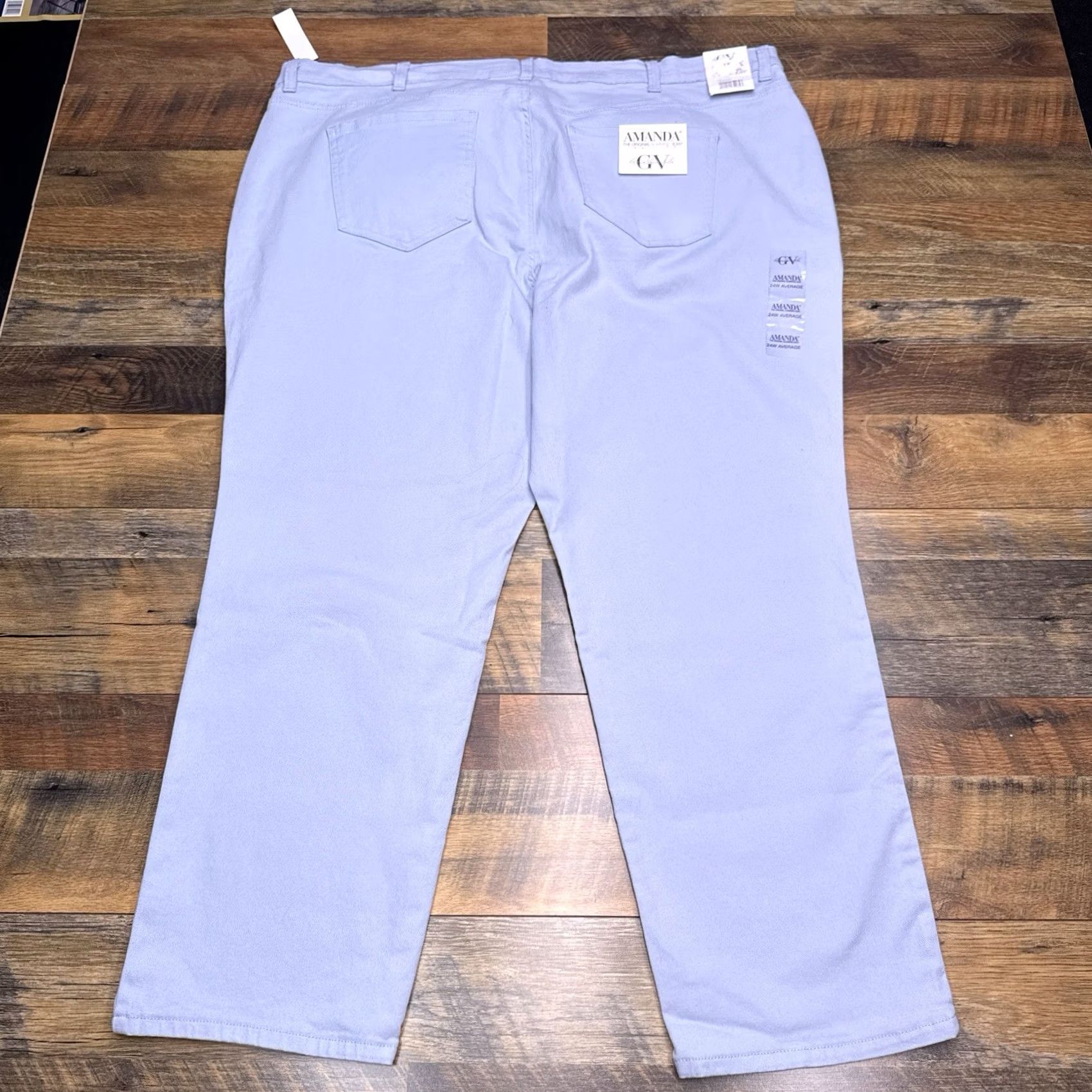 Gloria Vanderbilt Gloria Vanderbilt Amanda Jeans 24W Blue Classic Rise Tapered Leg Womens Plus 28in 5-Pocket Denim Cotton Spandex Size 42" / US 20 - 3 Thumbnail