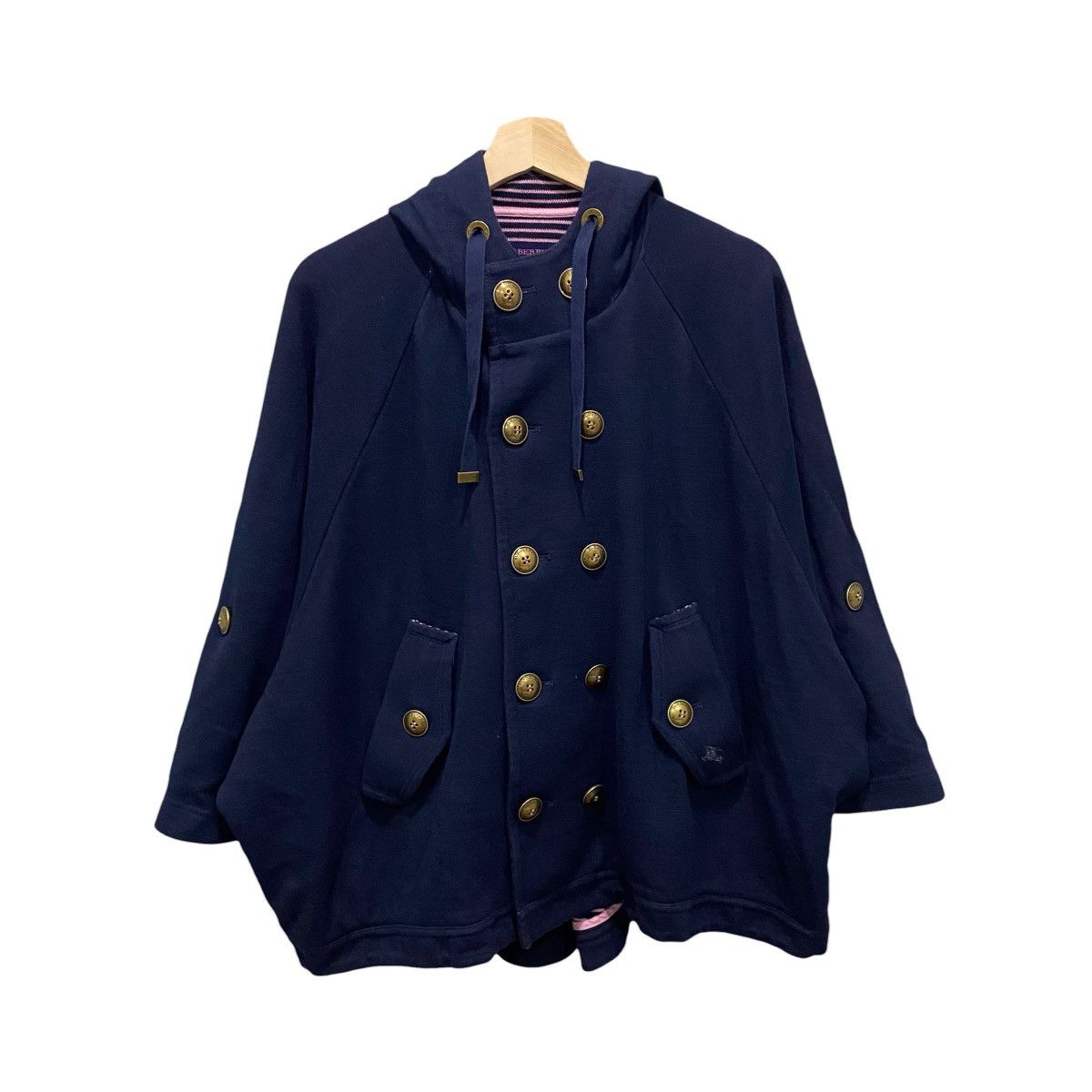 Burberry Vintage Burberry Blue Label Oversize Hood Poncho Cape Jacket Size XS / US 0-2 / IT 36-38 - 1 Thumbnail