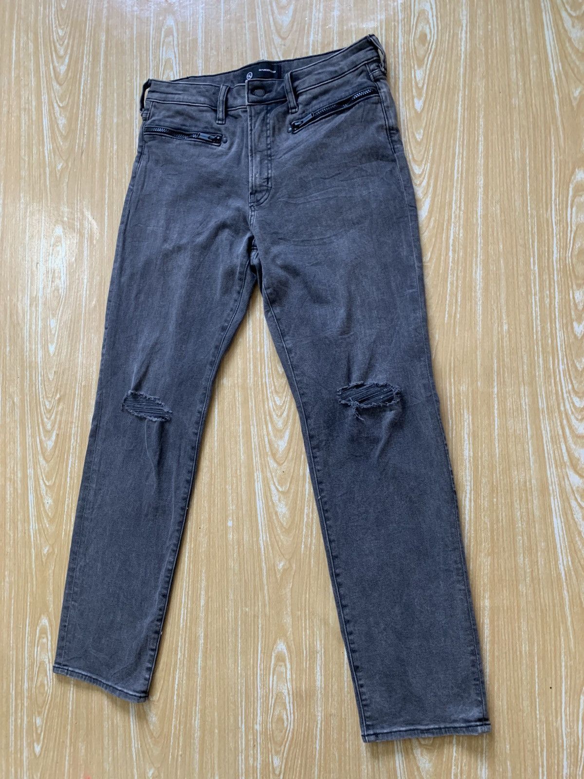 GU Distressed Gu X Undercover Faded Black Stretching Jeans Pant Size US 30 / EU 46 - 5 Thumbnail